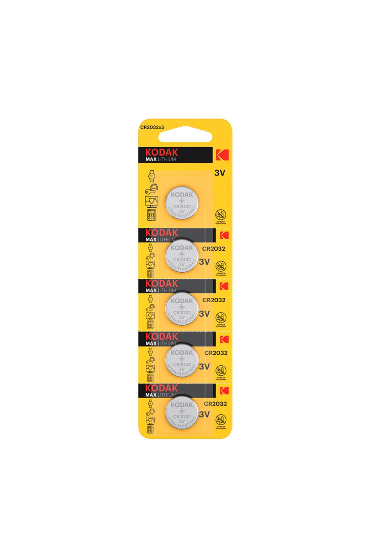 Kodak-KODAK MAX CR2032 Lithium 3V Batteries - 5 Pieces 1