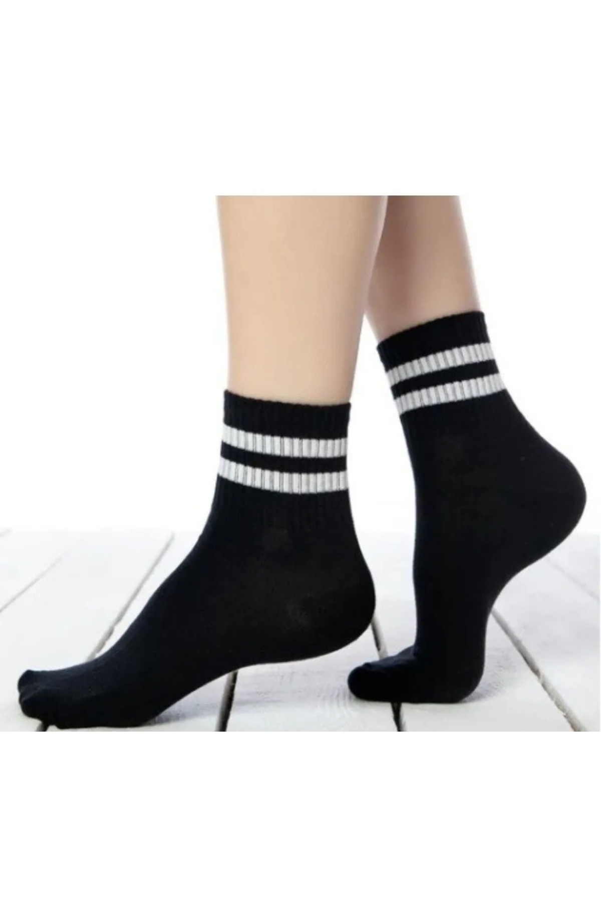 6 LI Çemberli Kadin Erkek Unisex Kolej Boy Çorap — görsel 3 · 3214836515481