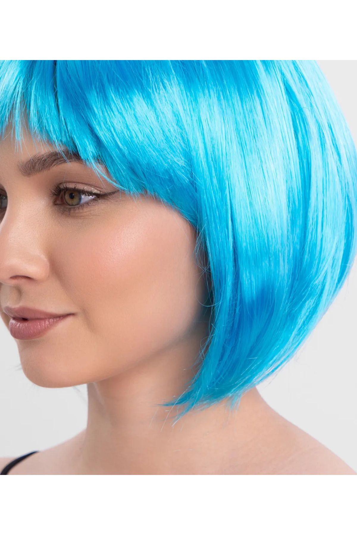 Modafiks-Turquoise Color Party Wig Blunt Hair (5122) 5