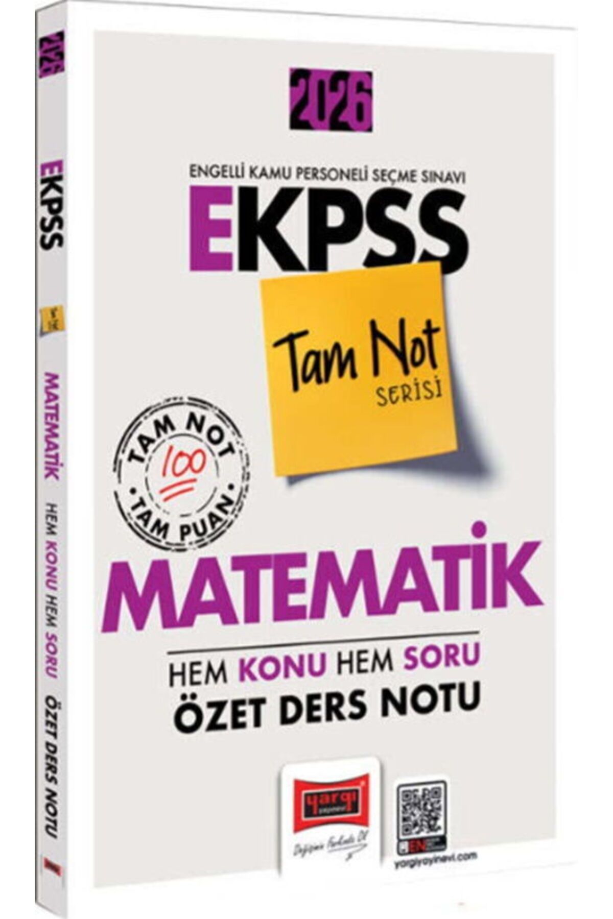 Yargı Yayınları Yargı Yayınları 2026 E KPSS Tam Not Serisi Matematik Hem Konu Hem Soru Özet Ders Notu