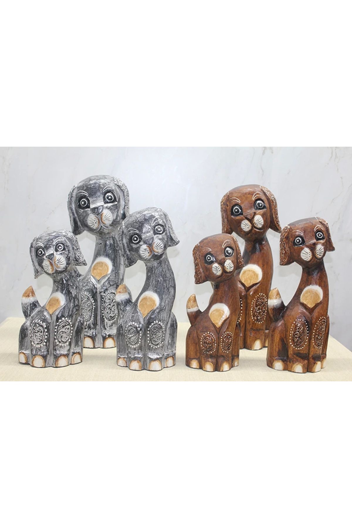 Narnuga Ahşap 3'lü Köpek Seti 3trendy-1 - MCT4880-8604