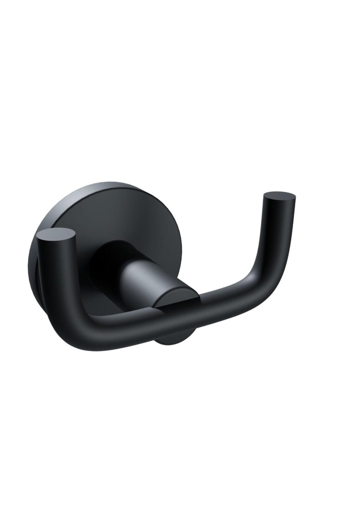 Zethome-Nero Black 4 Piece Stainless Wall Mounted Towel Holder-Tissue Holder-Soap Dispenser-Toothbrush Holder Set 4