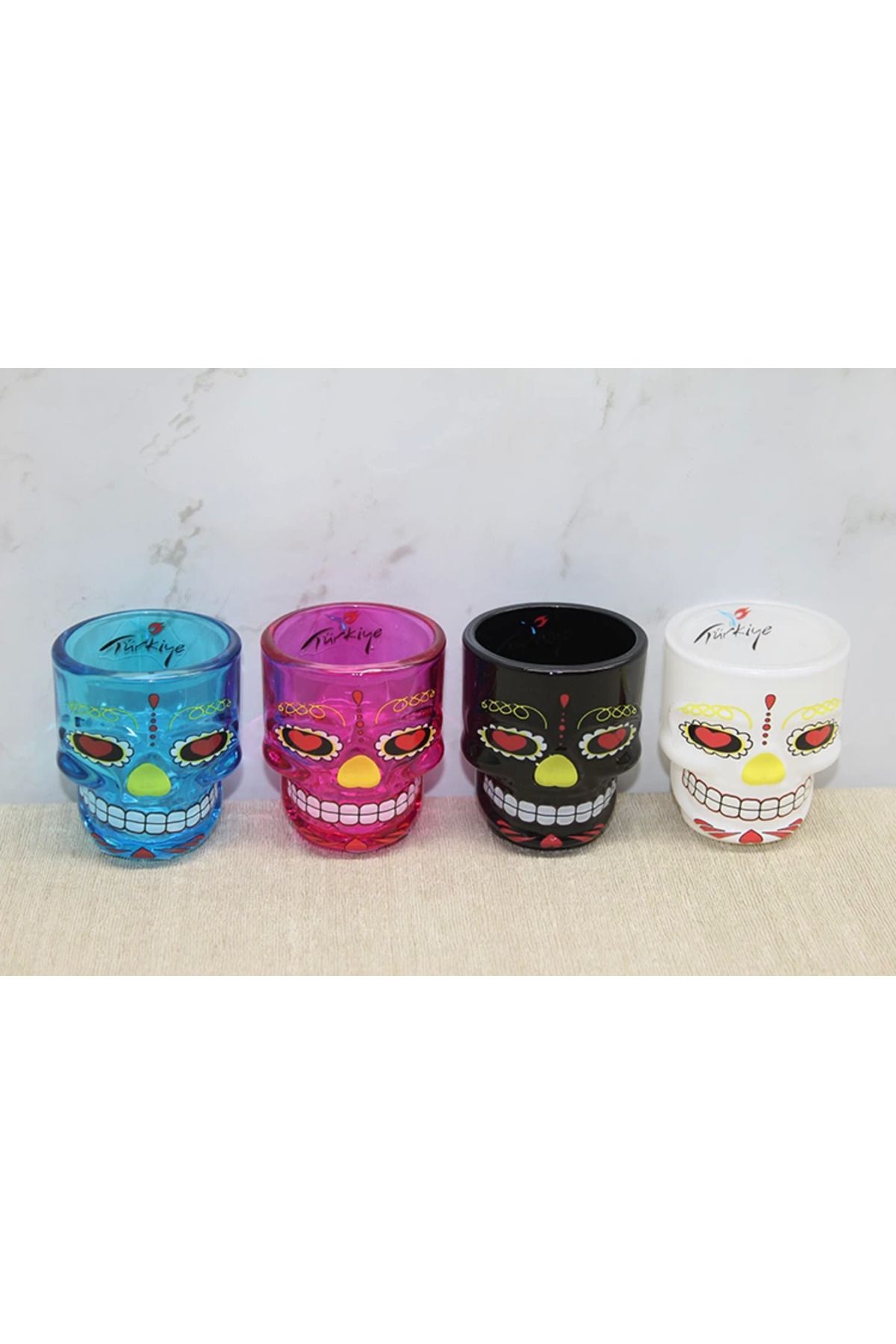 mrpurple İstanbul Temalı Cam Kurukafa Shot Bardak Alk4303 - PRP1594-1943