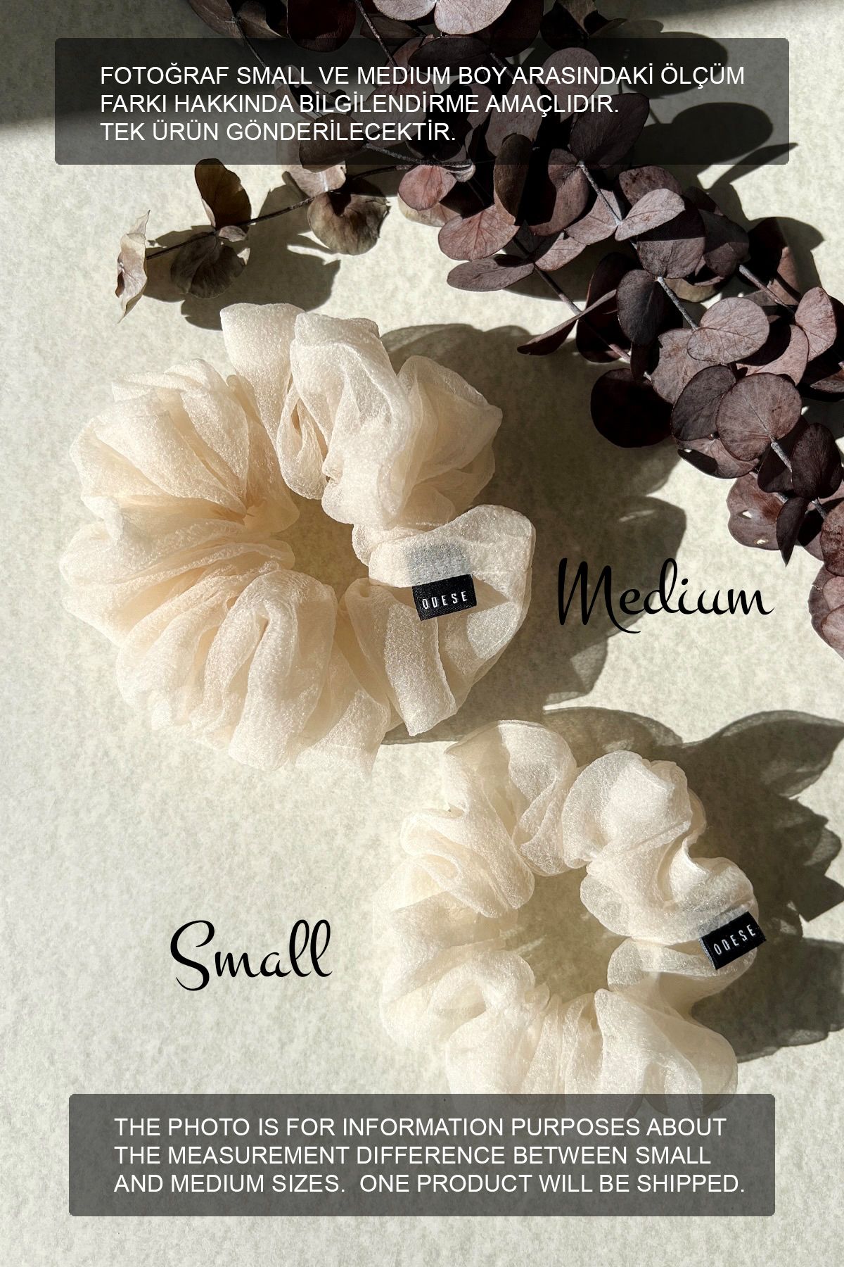 ODESE DESIGN-Handmade Medium Size Organza Scrunchie Hair Clip 3