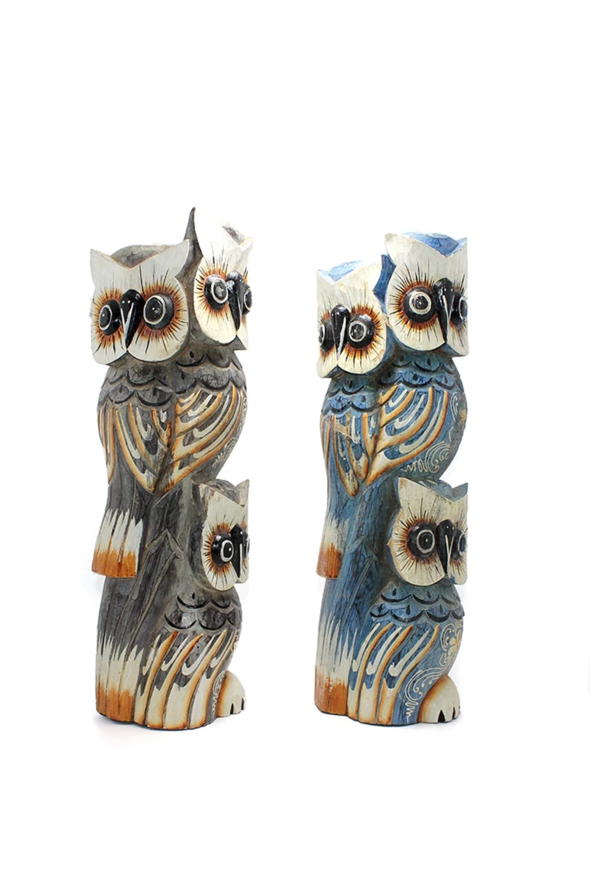Narnuga Ahşap 3'lü Baykuş 50 Cm - MCT2541-5052