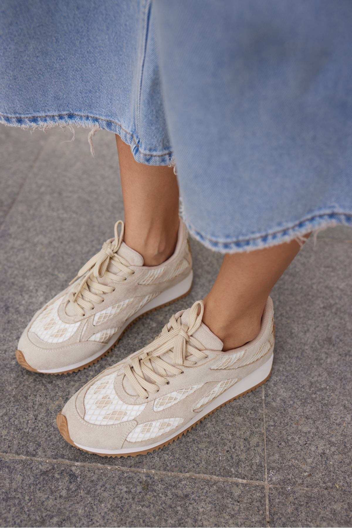 ANGELİNA JONES  TALİSCA KADIN BEJ BAGCIKLI SNEAKER - Görsel 7