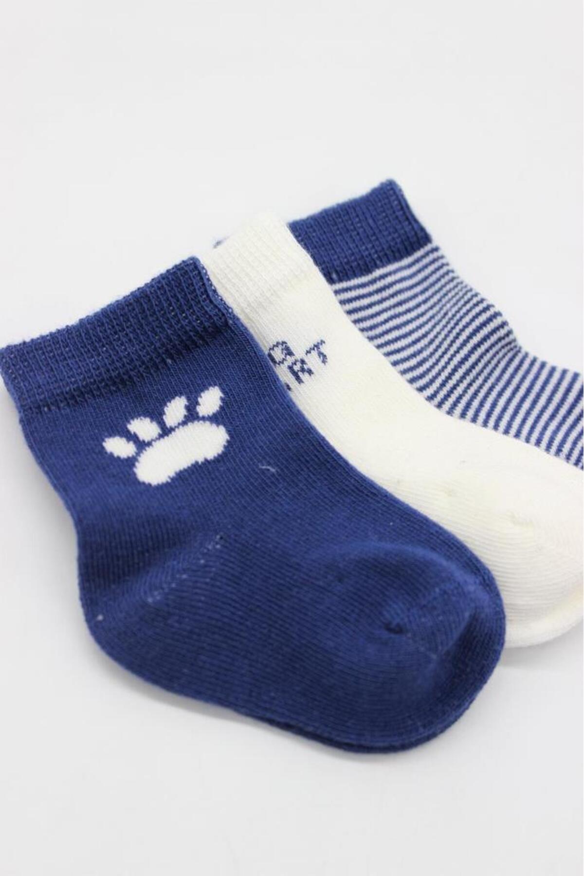 نیسِیورلد بیستایل جورابهای پنبهای شانه شده ۳ عددی BS10110 نیلی