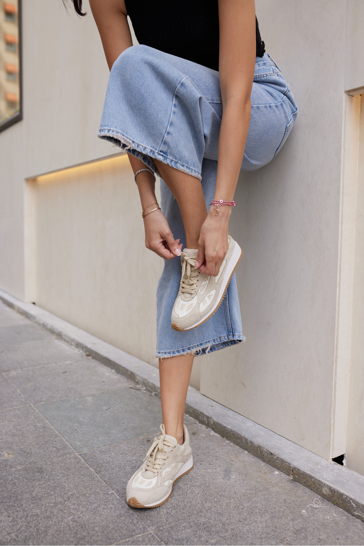 ANGELİNA JONES  TALİSCA KADIN BEJ BAGCIKLI SNEAKER - Görsel 6