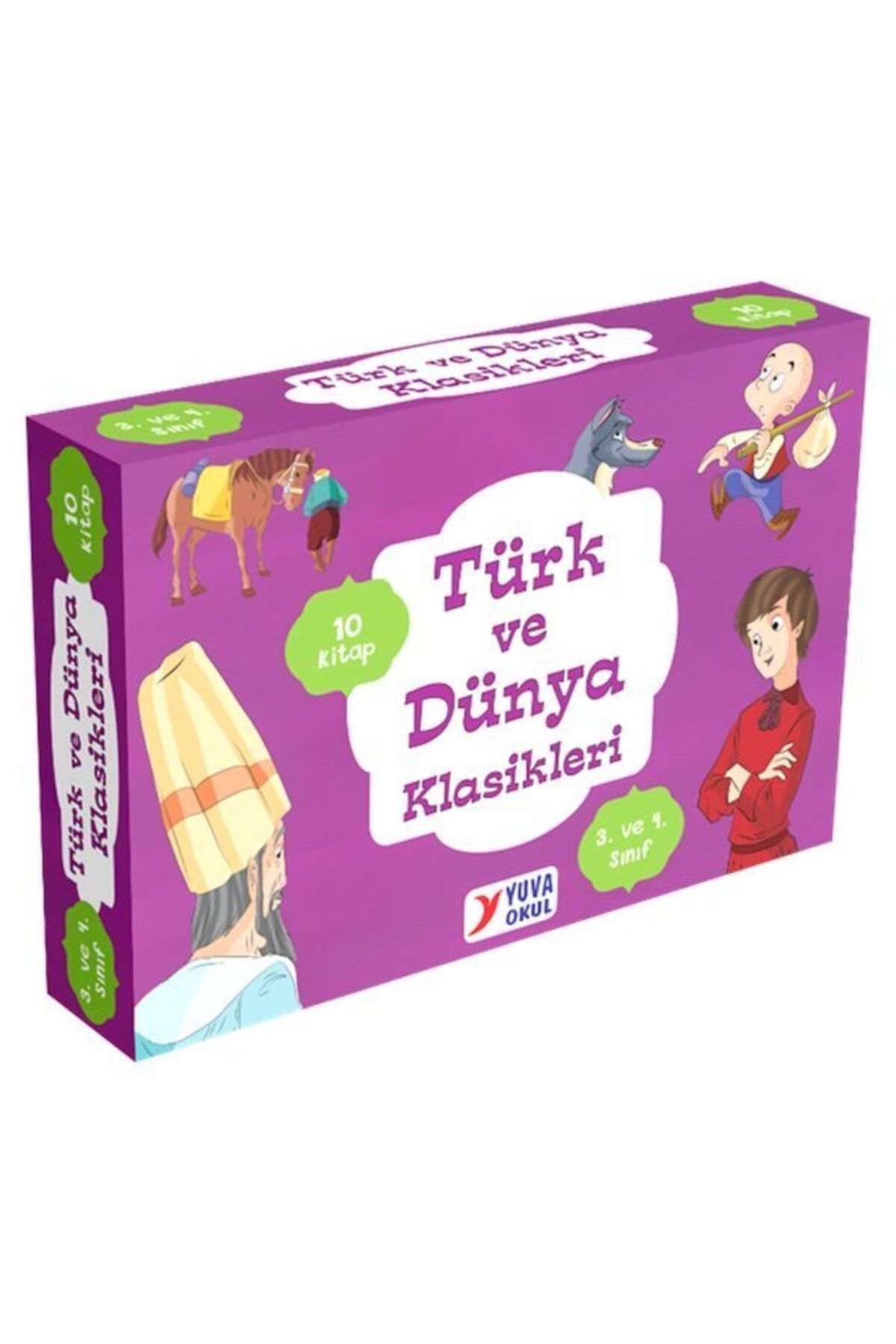 Destek Yayınları 3 ve 4 Sınıflar için Türk ve Dünya Klasikleri 10 Kitap