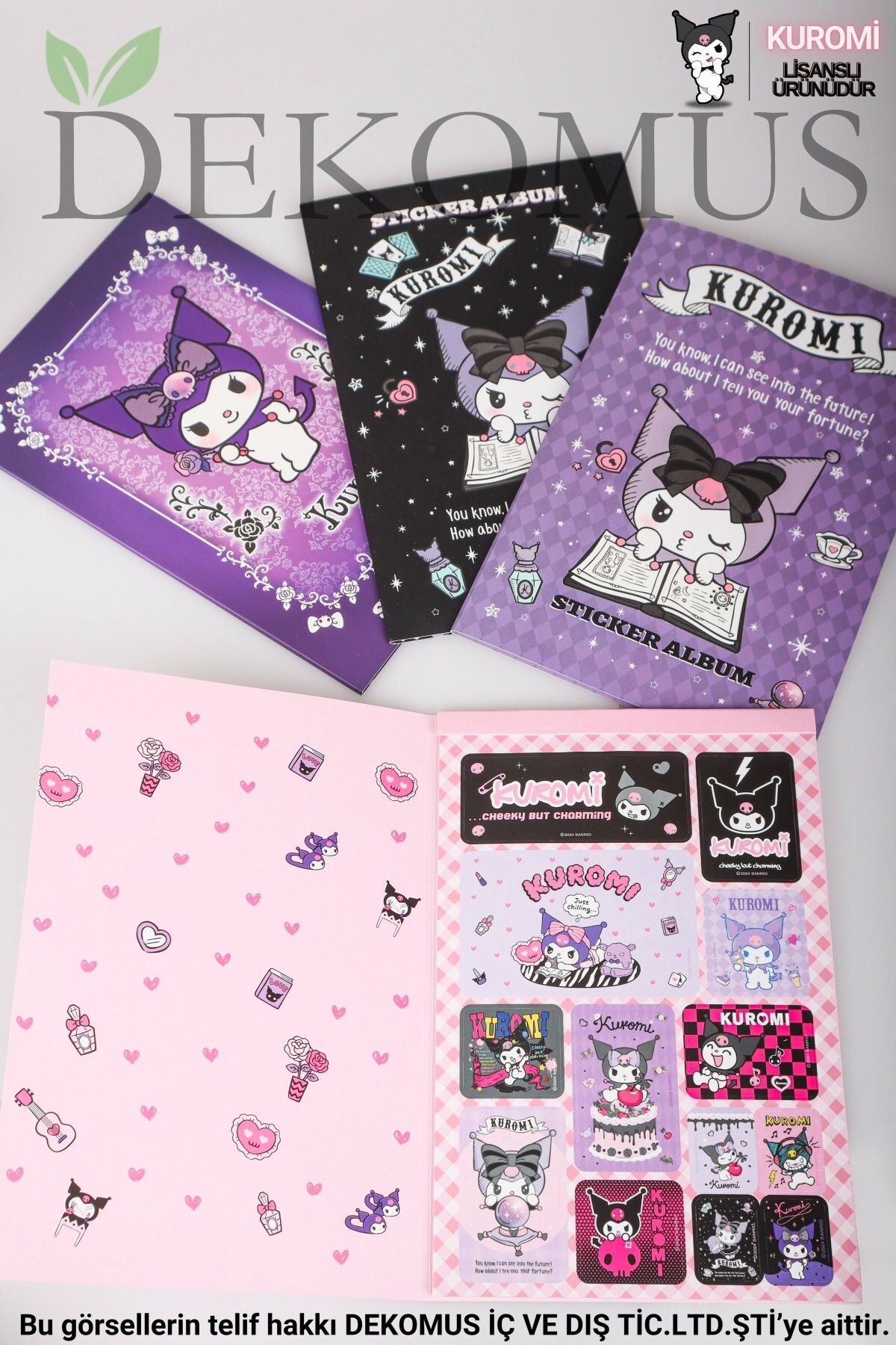 kuromi DEKOMUS İLE LİSANSLI YENİ SEZON KUROMI STICKER SET