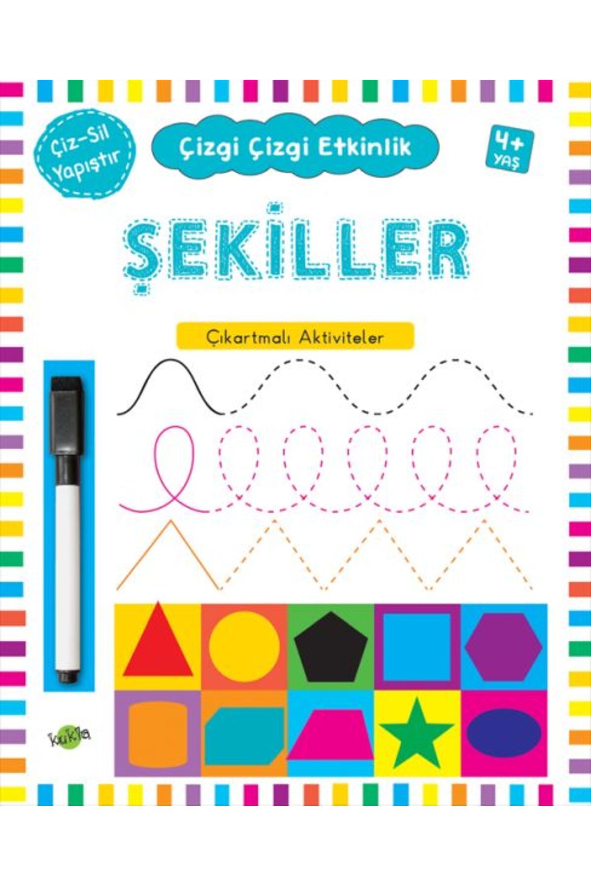 Kukla Yayınları Çizgi Çizgi Etkinlik Şekiller 4 Yaş