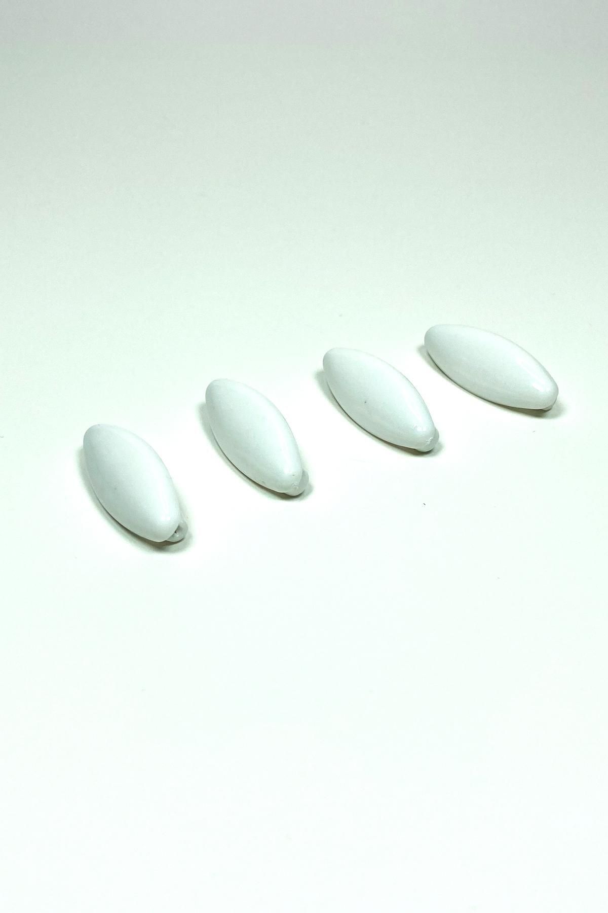 MBB ETİCARET 4 Adet Plastik Çengelli Eşarp Ve Şal İğnesi Beyaz 4 cm