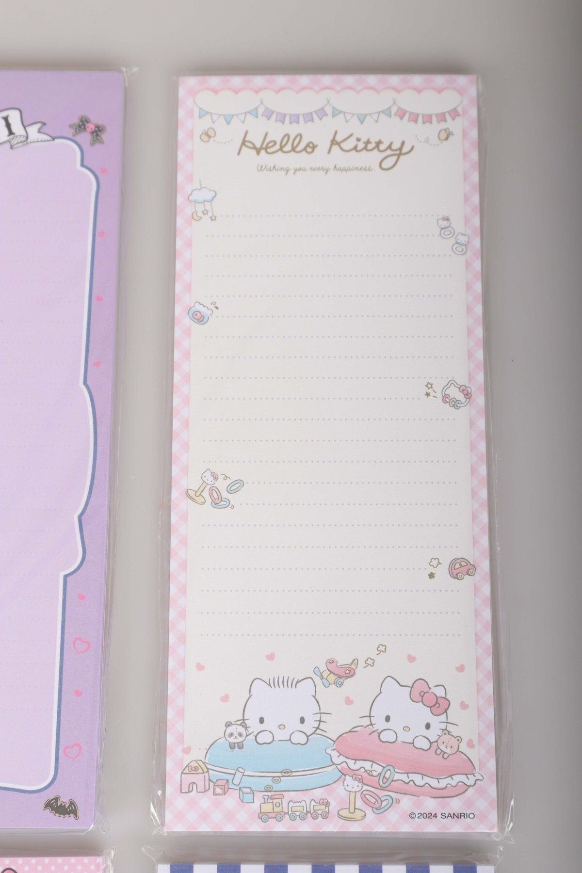 kuromi-Licensed Kuromi and Hello Kitty Bekonet Notes Block-Note 2 Sets 9X22 См 5