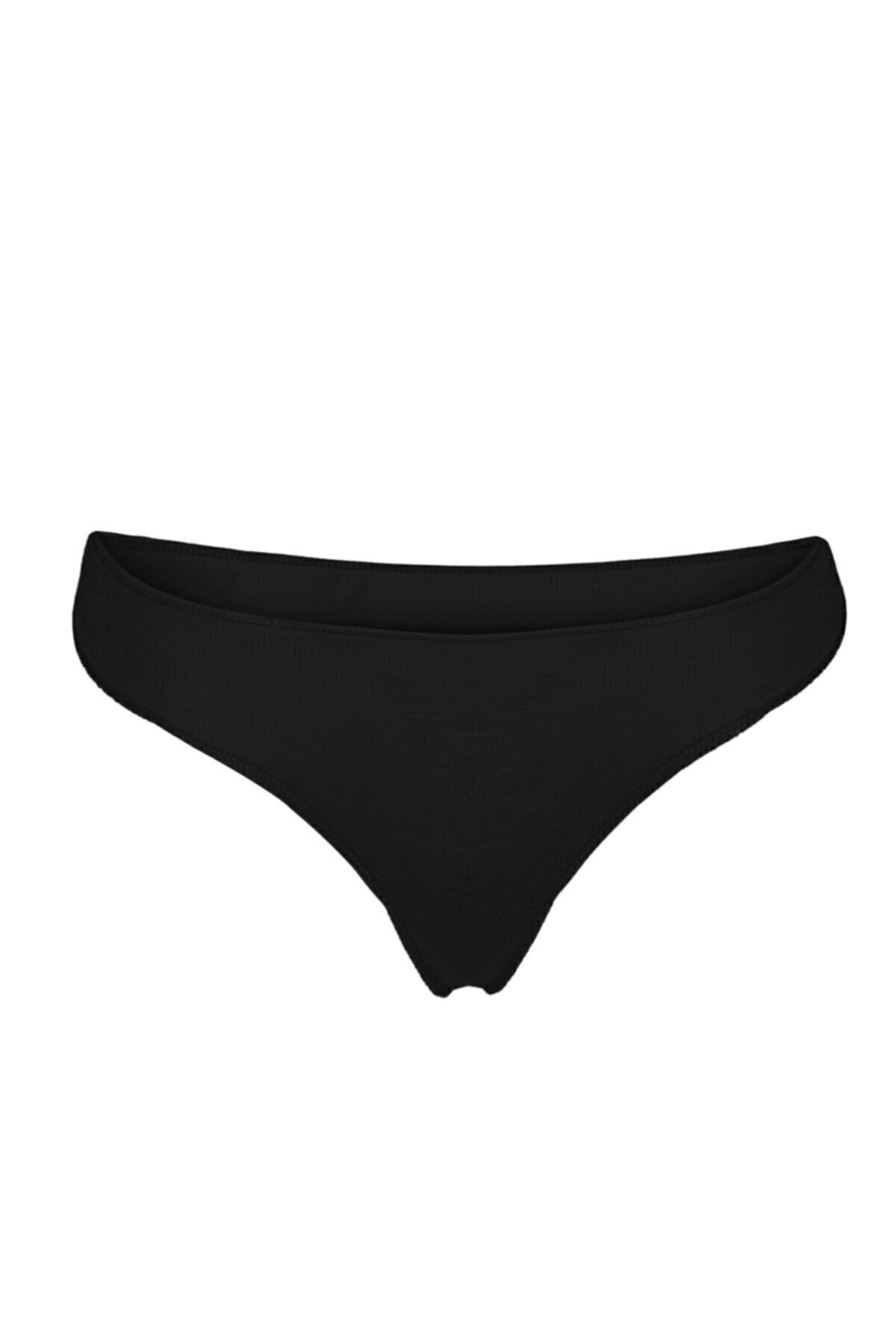 İVY GARDEN-Bamboo String Women's Comfortable Natural 5-Piece Black-White-Tan Underwear 5