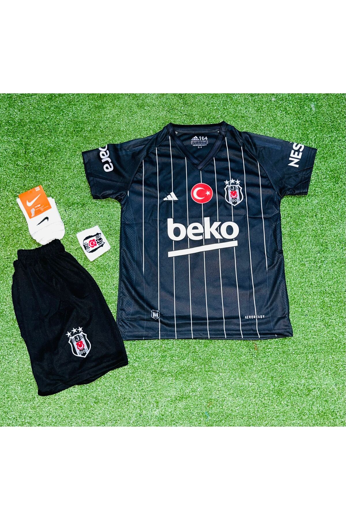 After Party Bêşîktâş-isimsiz New Sezon25/26 Siyah Renk Çoçuk Çorap Bileklik Hediye Futbol Formas Vs Spor Atlet