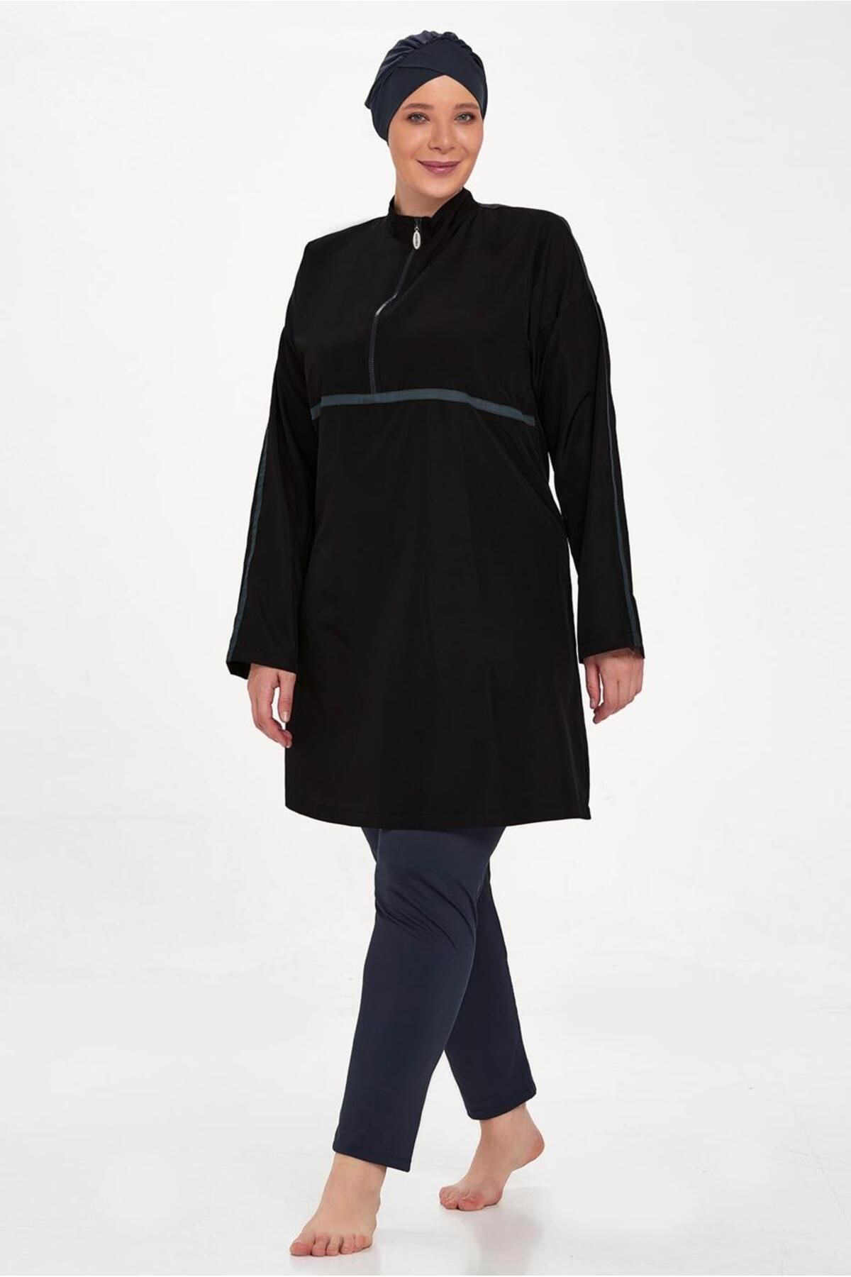 Alvina-Бански костюм с размер plus size modest - 1427 2