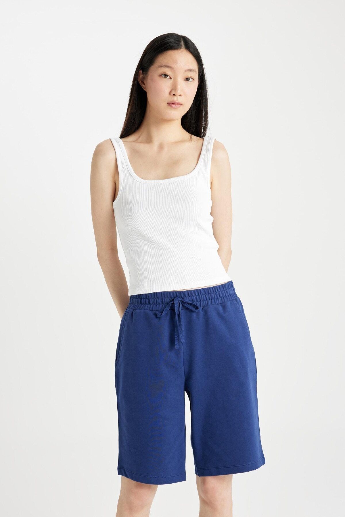 DeFacto-Regular Fit Basic Bermuda Shorts N7439Azns 4