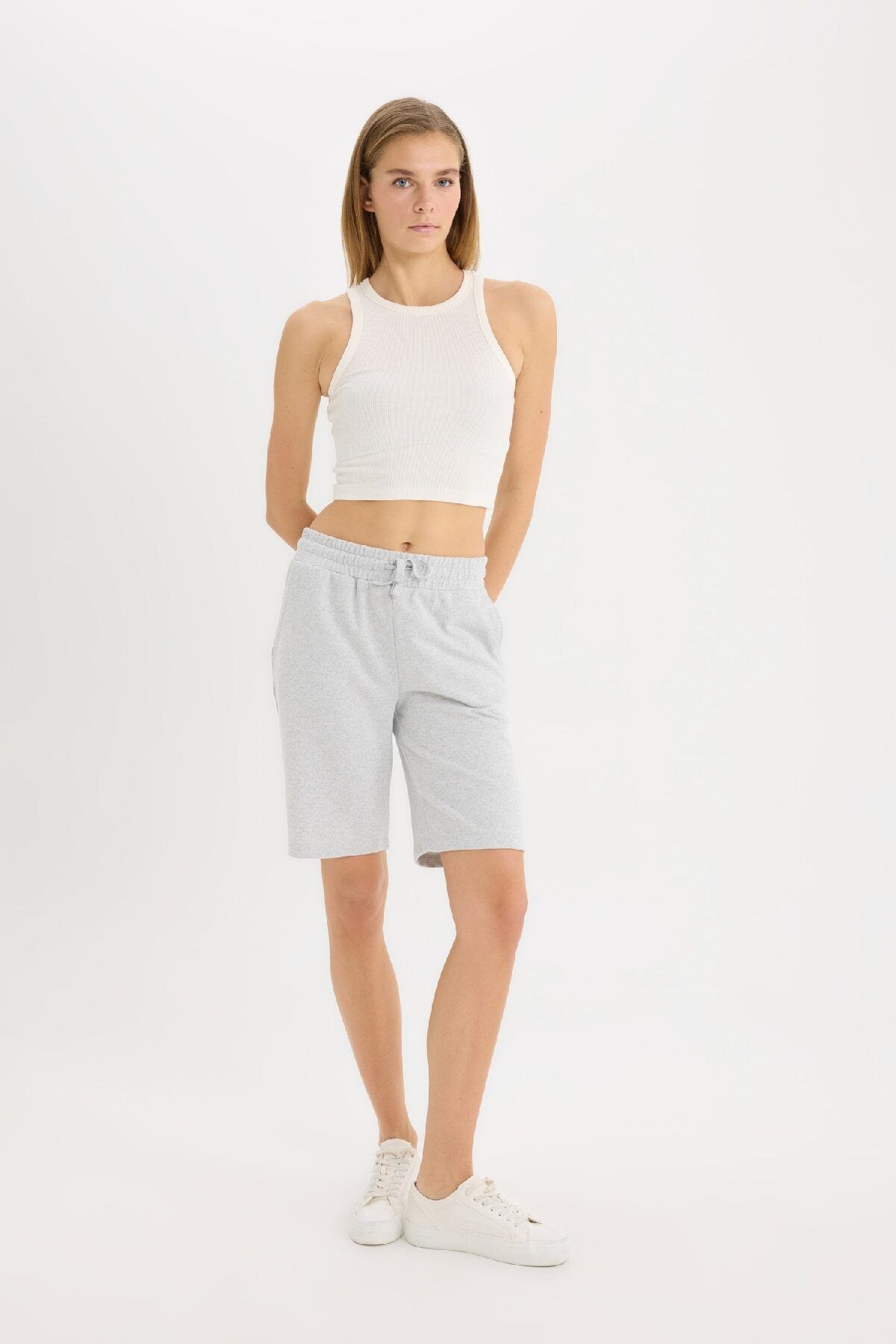 Regular Fit Normal Bel Düz Paça Bermuda Şort W9369az25sm - 3