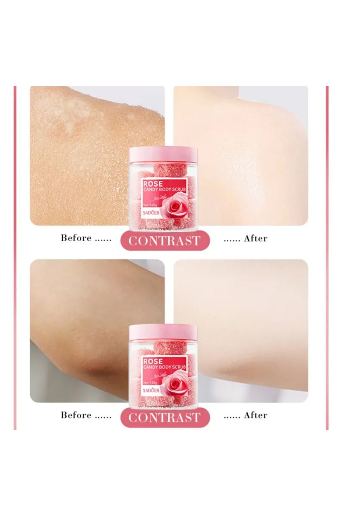 SADOER-Candy Body Scrub With An Exfoliating Texture That Leaves The Skin Soft And Refreshed, 140 Grams 4