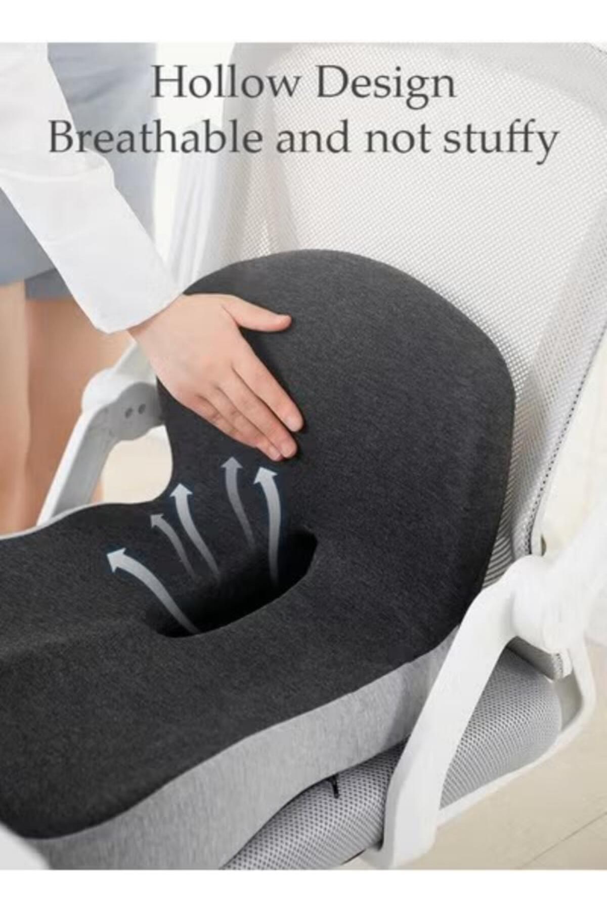 Generic-Lumbar Support Pillow Seat Cushion for Office Chair Pressure Relief 3