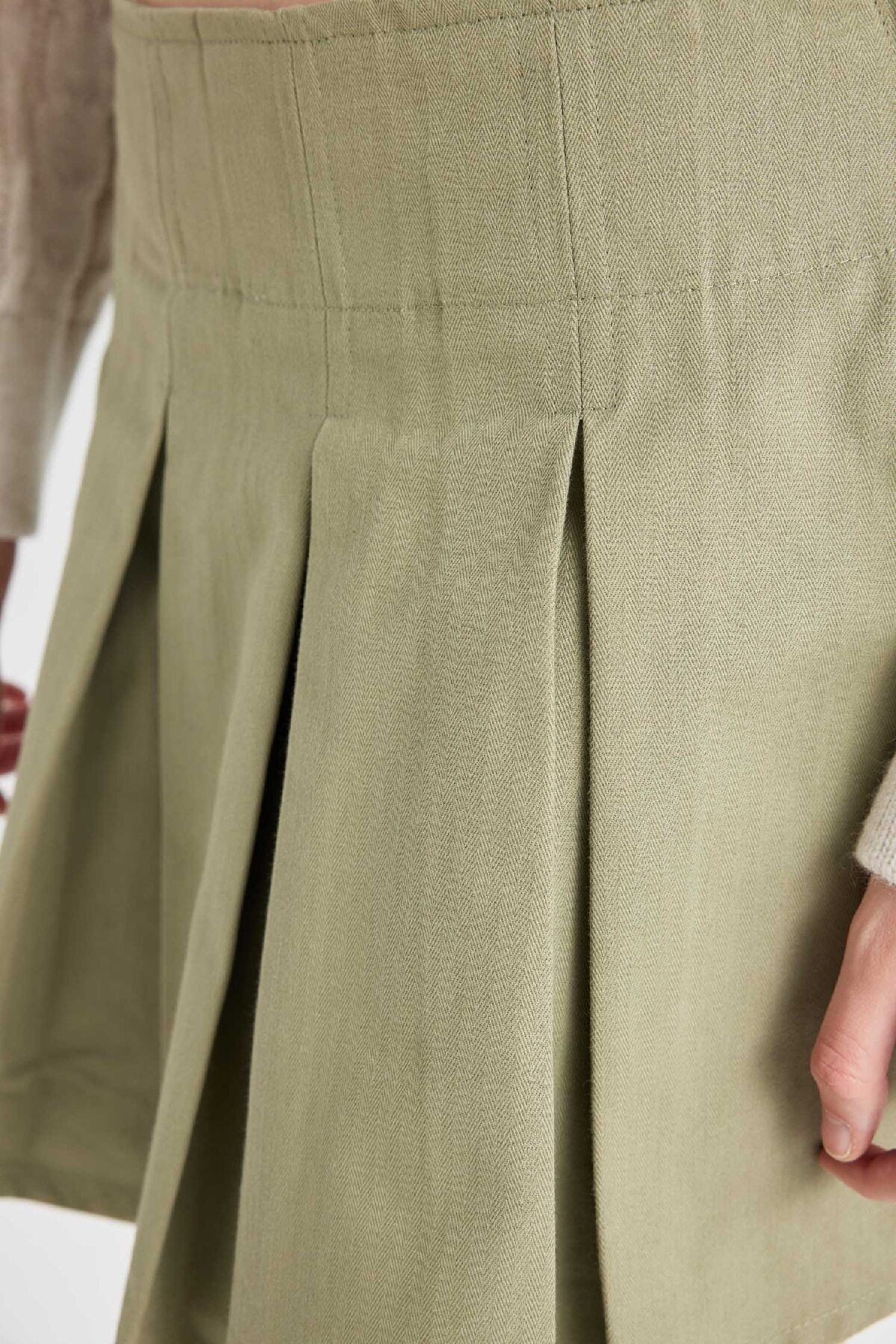 Coool Piliseli Normal Bel Basic Düz Gabardin Mini Etek D5265ax24au - 5