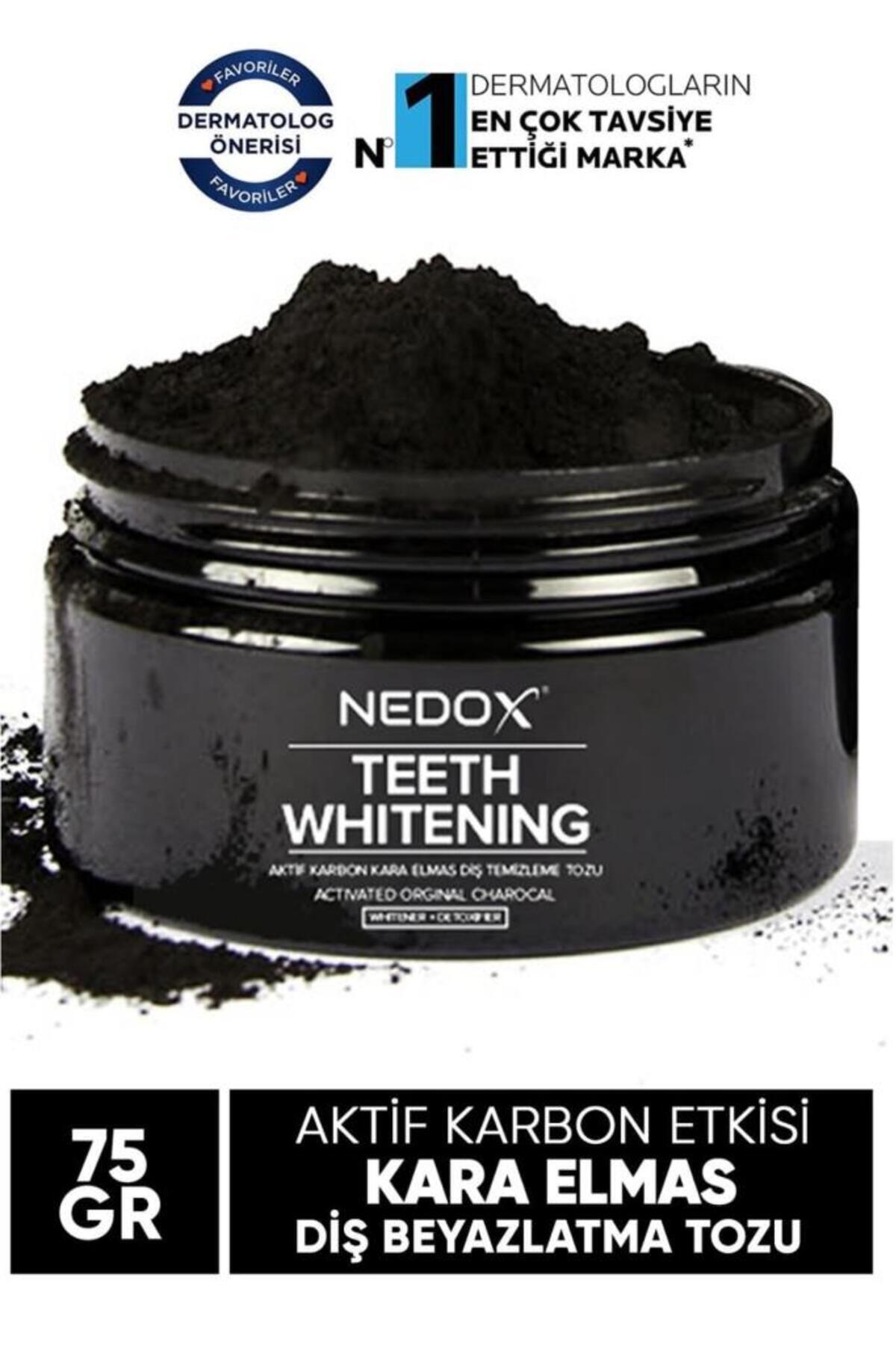 NEDOX Kara Elmas Aktif Karbon Diş Beyazlatma Tozu 75 gr