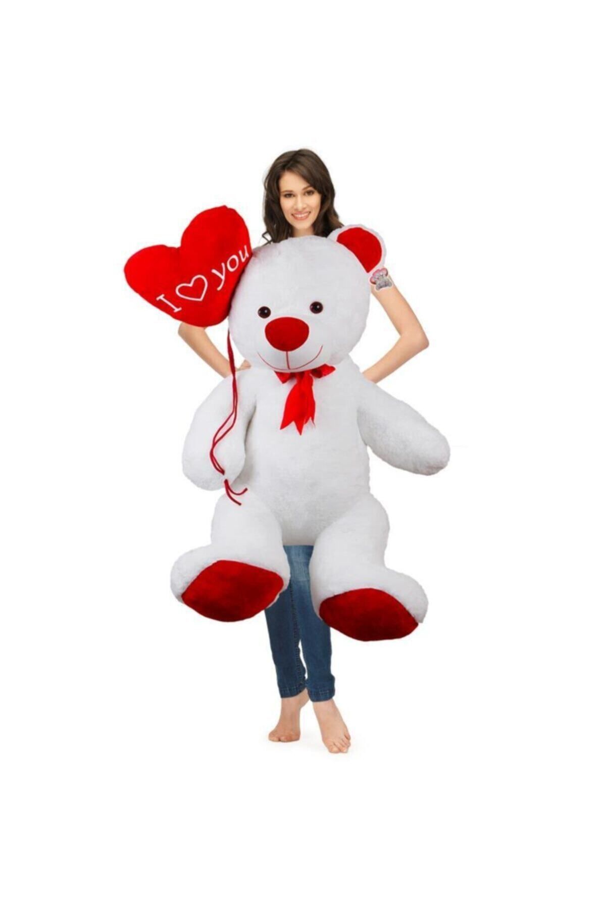 Özgüner Oyuncak Özgüner 110 Cm Balonlu Beyaz Bobo Peluş Ayıcık