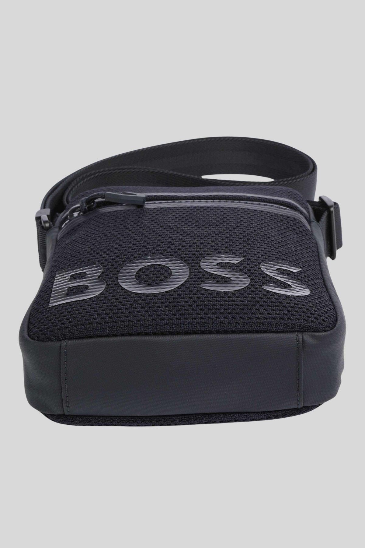 کیف شانه ای مردانه آبی اورجینال BOSS