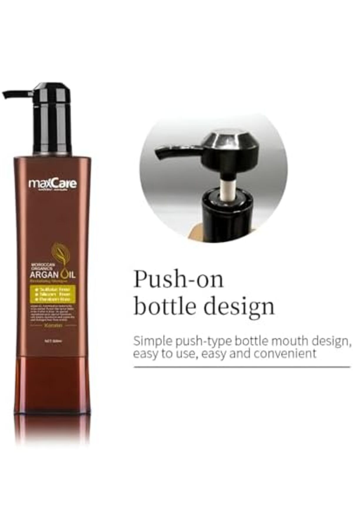 Maxcare-Revitalizing Shampoo And Conditioner With Argan Oil, Sulfate Free, Silicon Free 800ml Each 3
