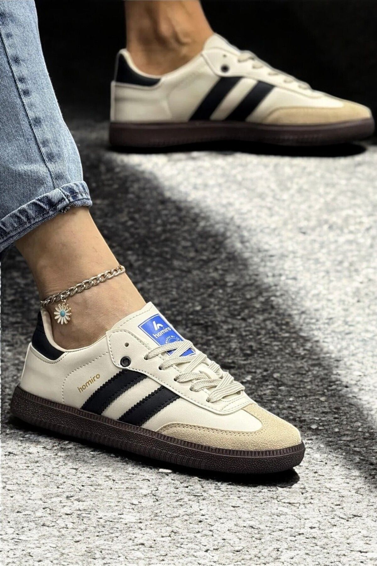 BİKAJOO Unisex Krem Günlük Termo Taban Rahat Spor Ayakkabı BKJ4006