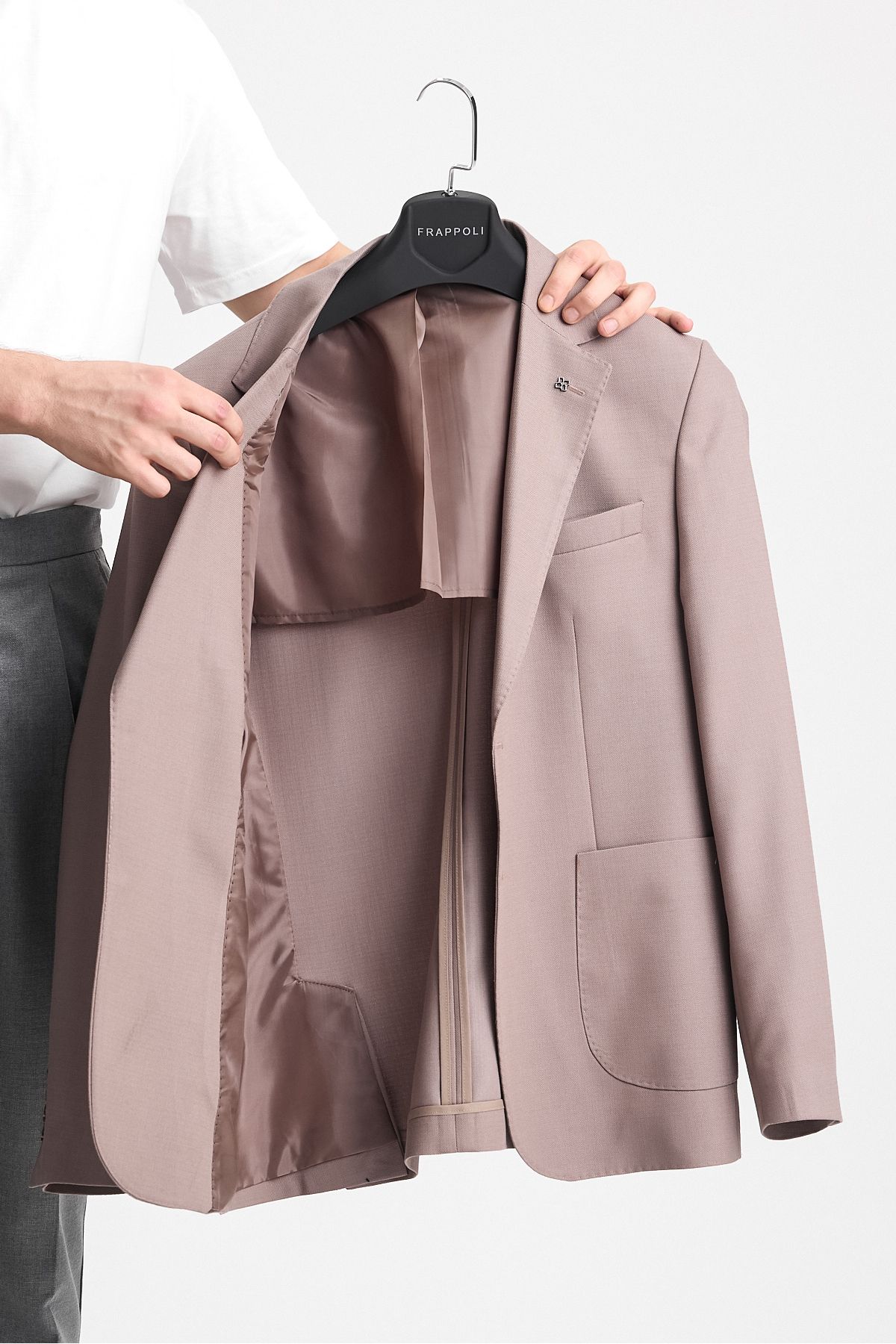 Frappoli-Venus Men's Mink 4 Seasons Comfortable Fabric Slim Fit Half Lined Sports Blazer Jacket 6