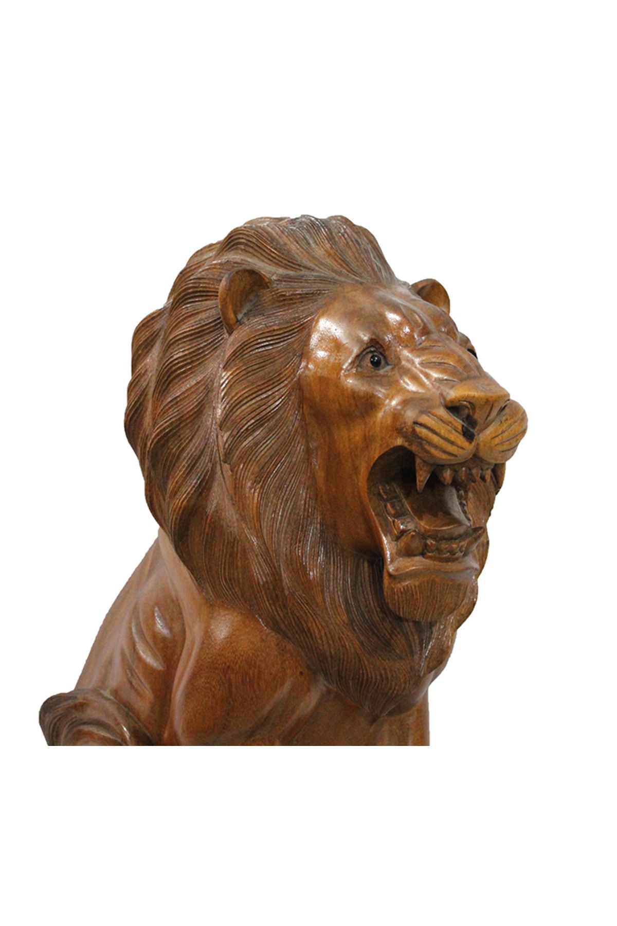 Seçkin Trend Ahşap Aslan Figürü 50 cm
