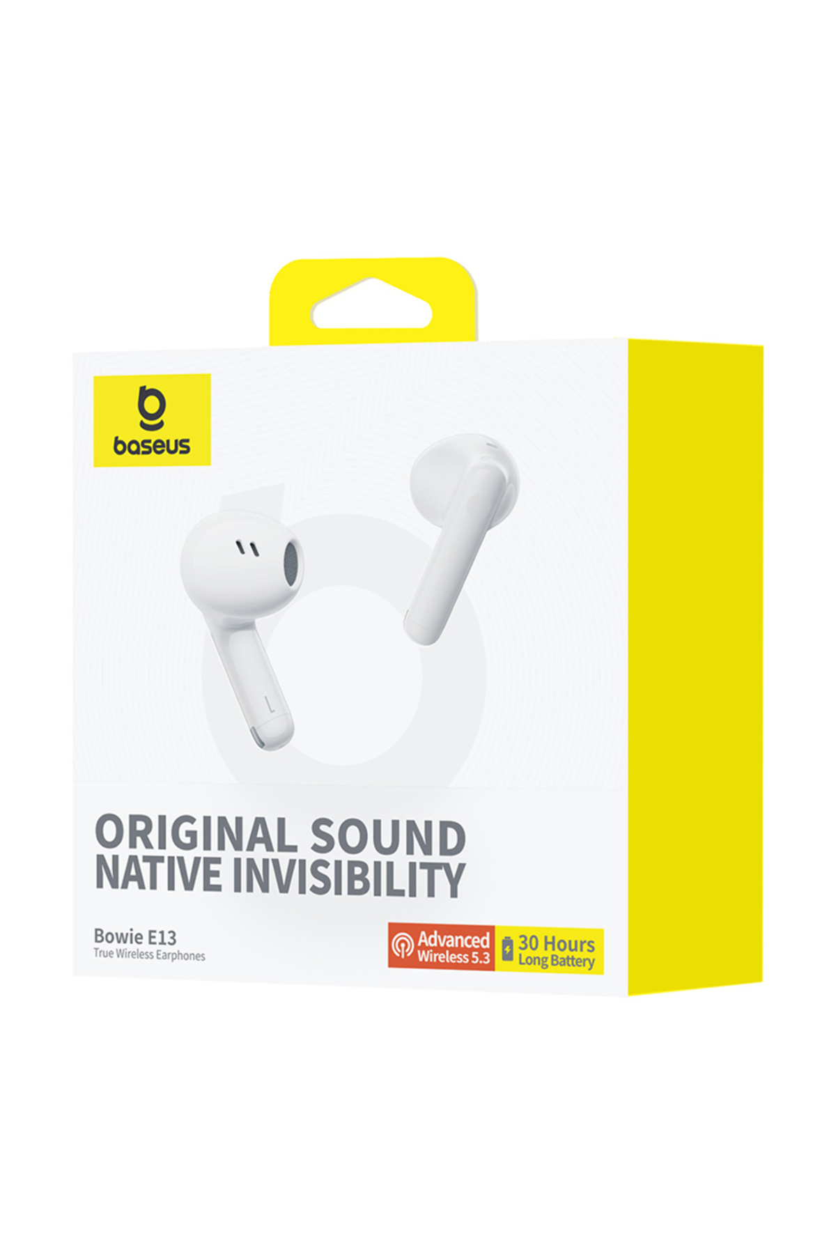 Baseus-Bowie E13 Tws Earbuds 12mm Drivers, Bt 5.3, 30h Battery, Low Latency 0.06s - White 8