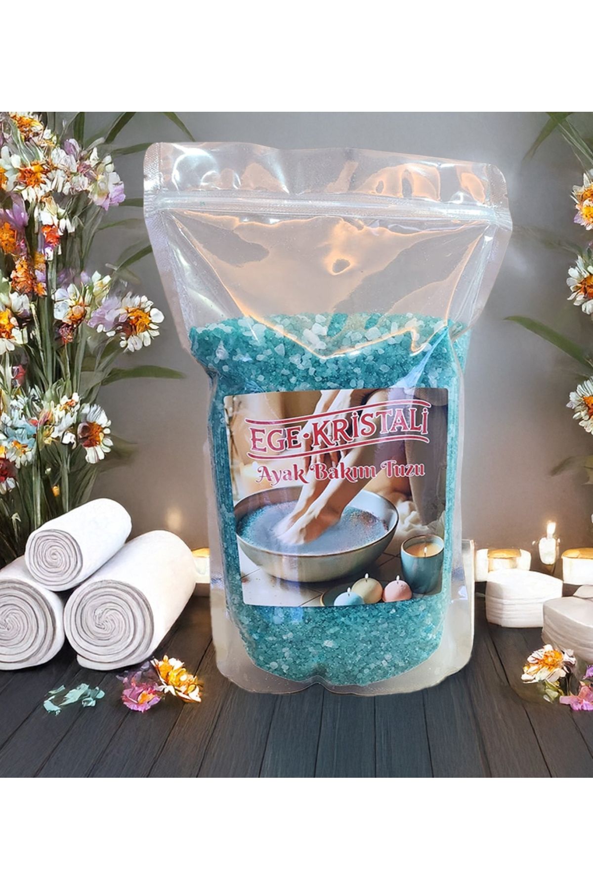 EGE KRİSTALİ EGE KRİSTALİ YLANG ÇİÇEĞİ AROMALI AYAK BAKIM TUZU 650 GR