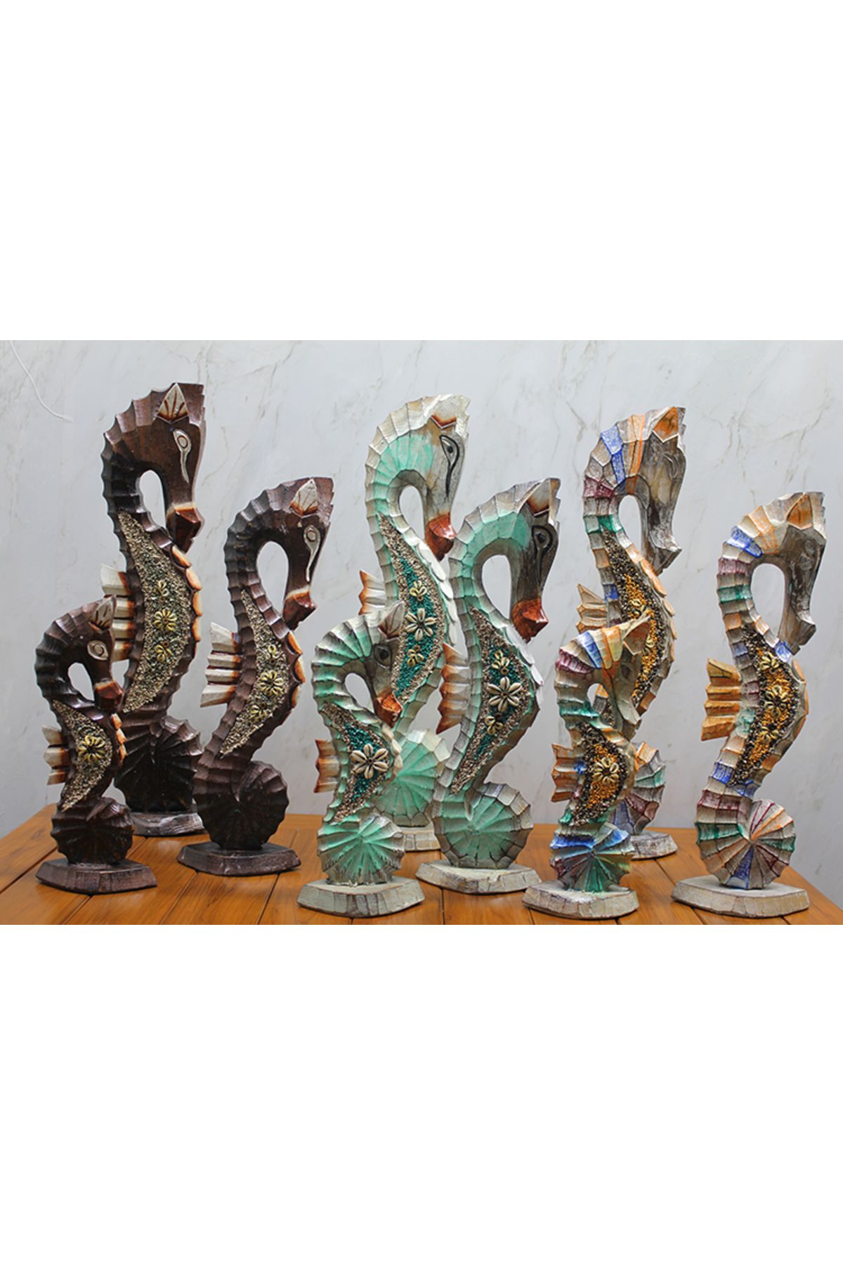 OEM Ahşap 3'lü Denizatı Kumlu