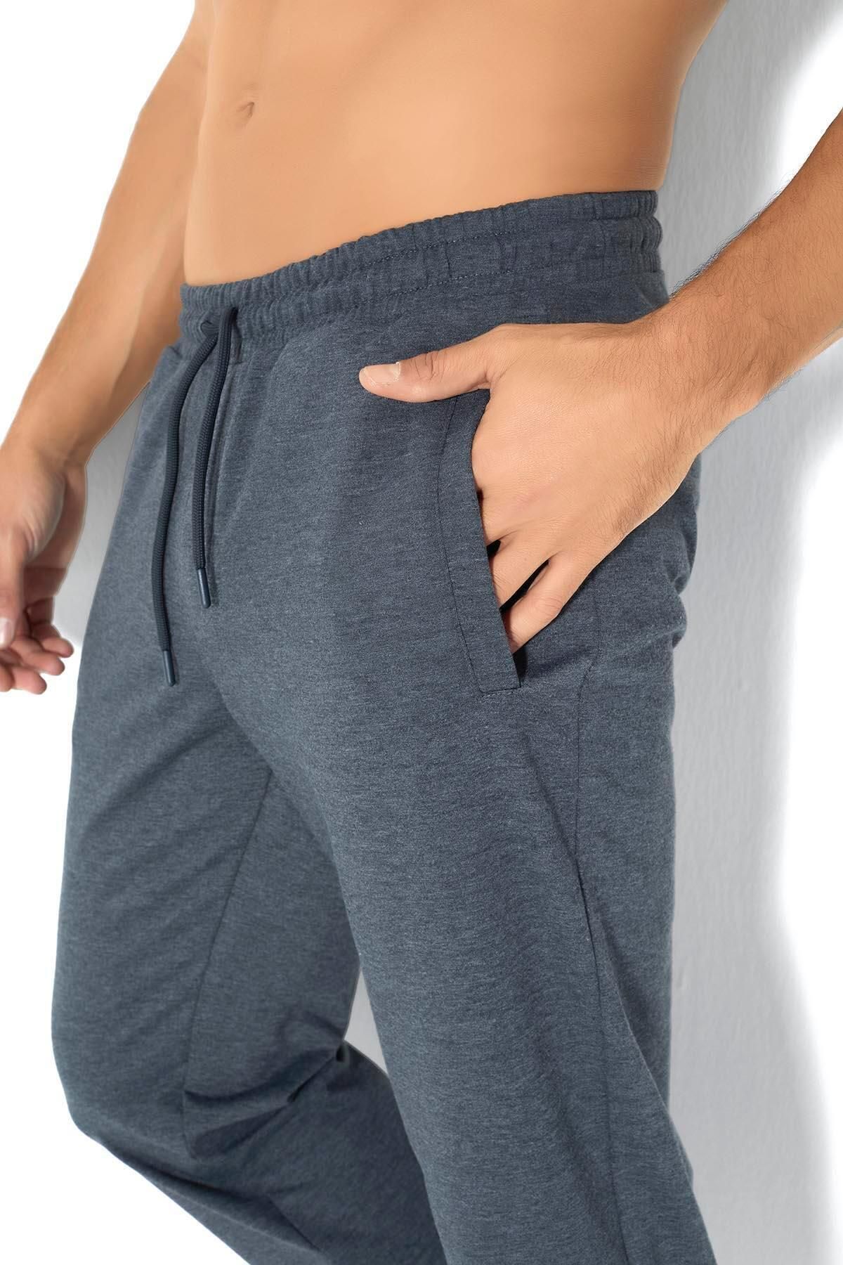 Jiber-Pantaloni de trening pentru bărbați, antracit, cu două fire 4