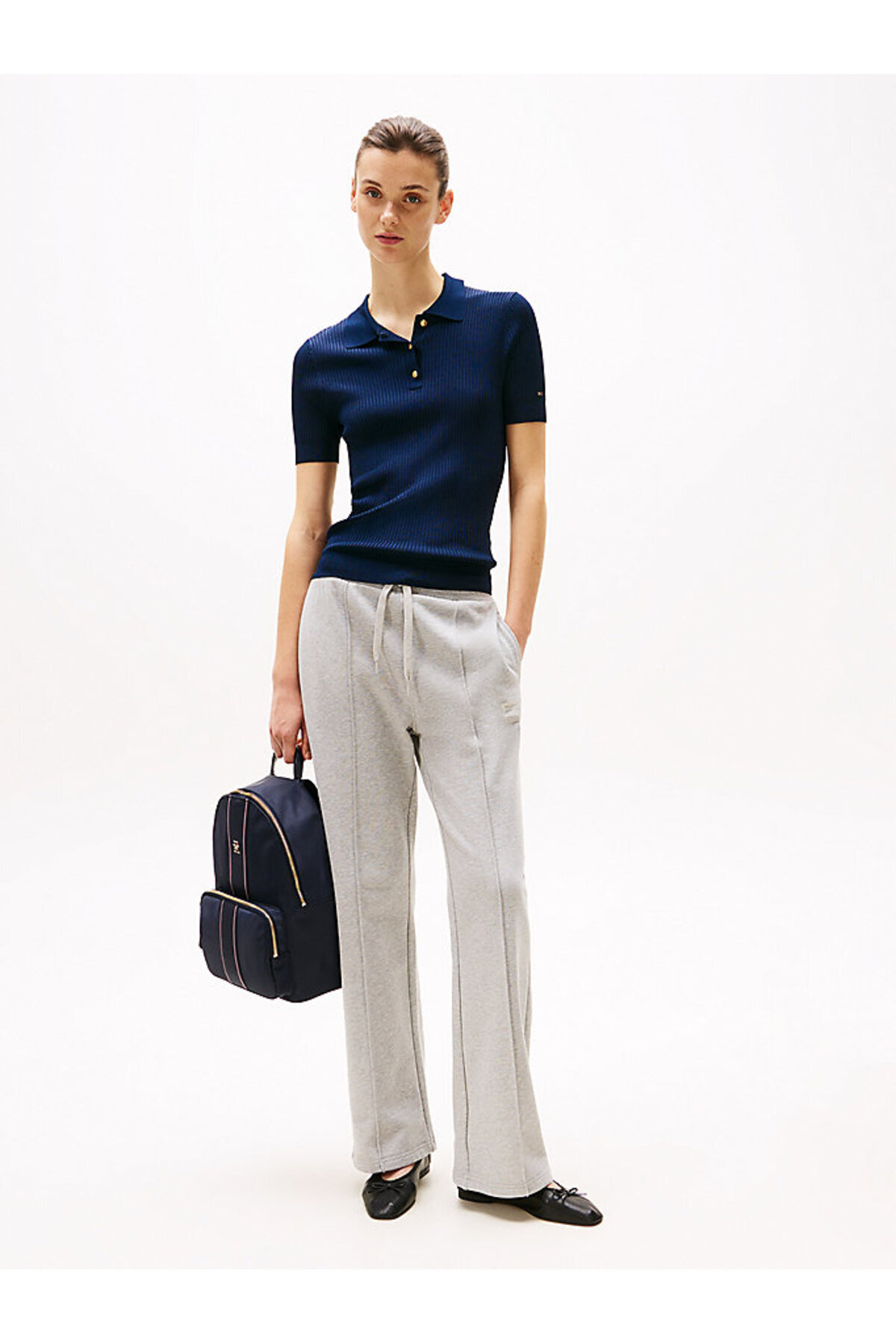 Tommy Hilfiger-Tommy Hilfiger Logo Granatowy damski plecak 5