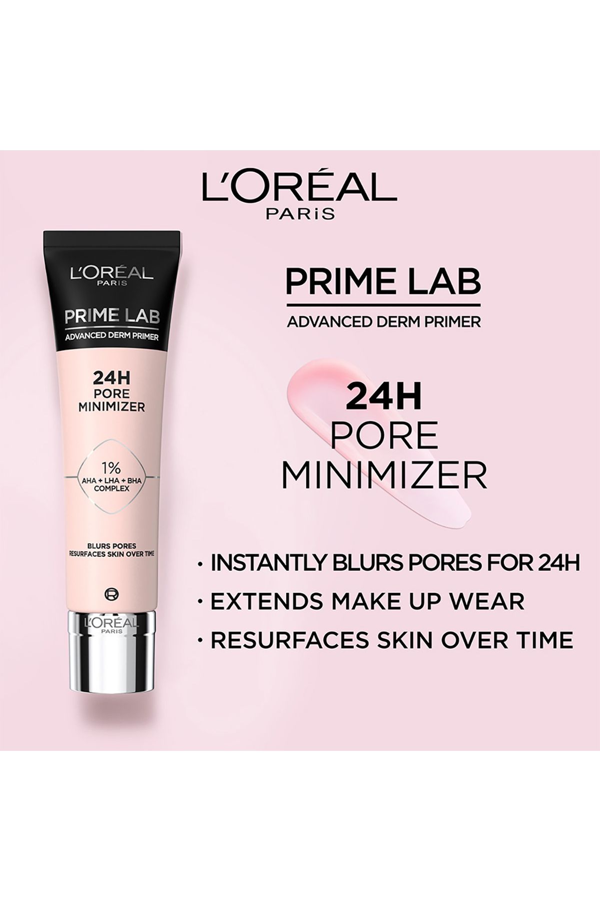 L'Oreal Paris-Prime Lab Pore Minimizer Pore Minimizer Primer Containing Aha and Bha - Makeup Base 5