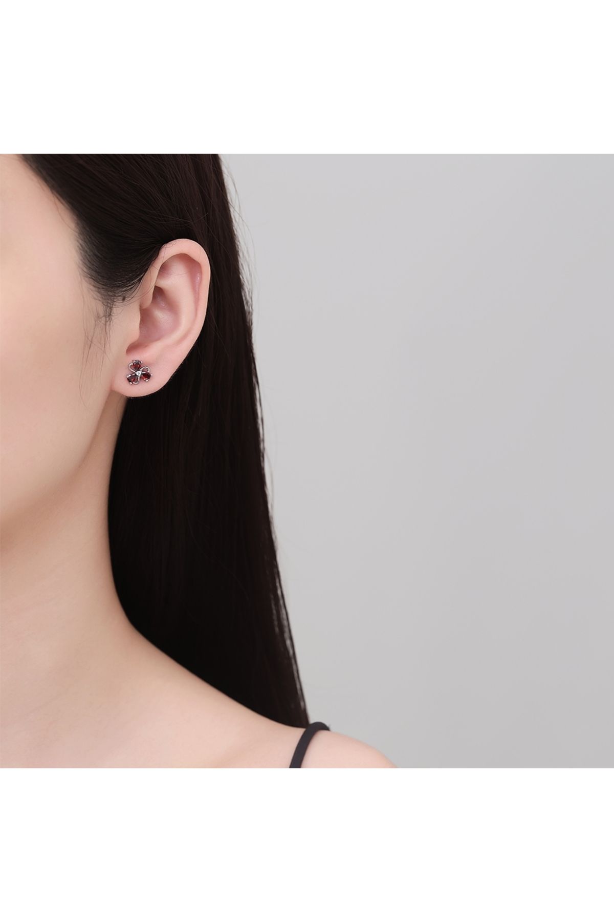 delis-Cercei Argint 925, Jw1264, Model Floare, Placati Cu Rodiu 2