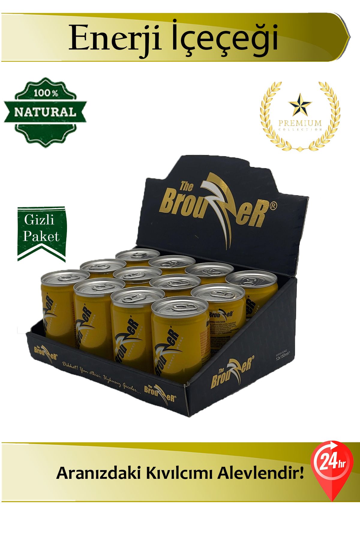 the brouzzer energy Herbioxs Brouzer Enerji Drink Premium 1 Adet Performans Desteği 24 Saat Etkili