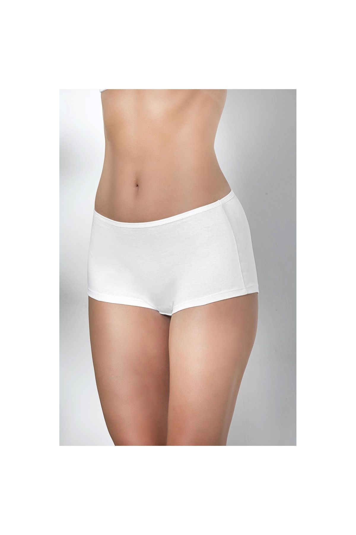 Marsilyan - PAMUKLU BOXER KÜLOT BEYAZ (MGP2963)