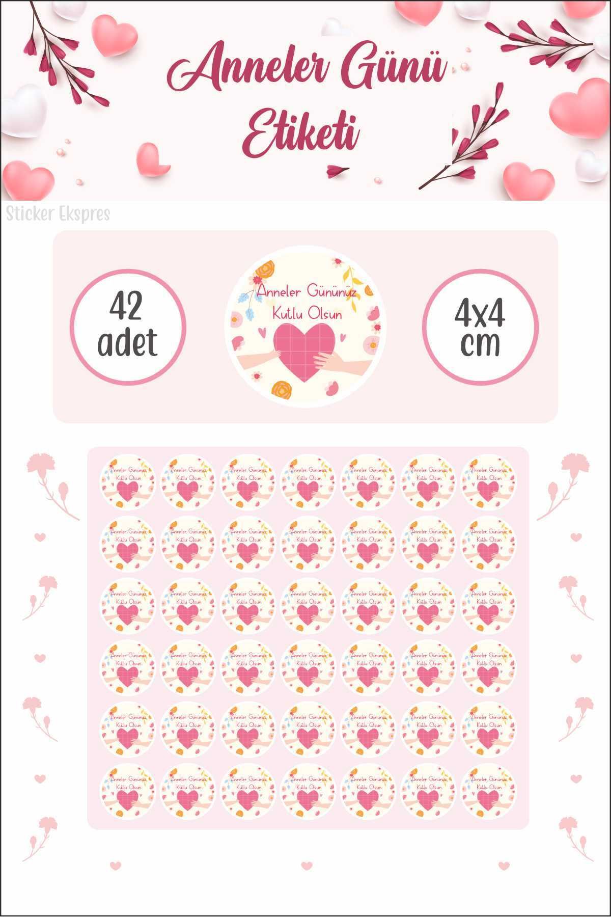 Sticker Ekspres Autocolant Pentru Ziua Mamei Inimă Roz Autocolant Rezistent La Apă - One Size