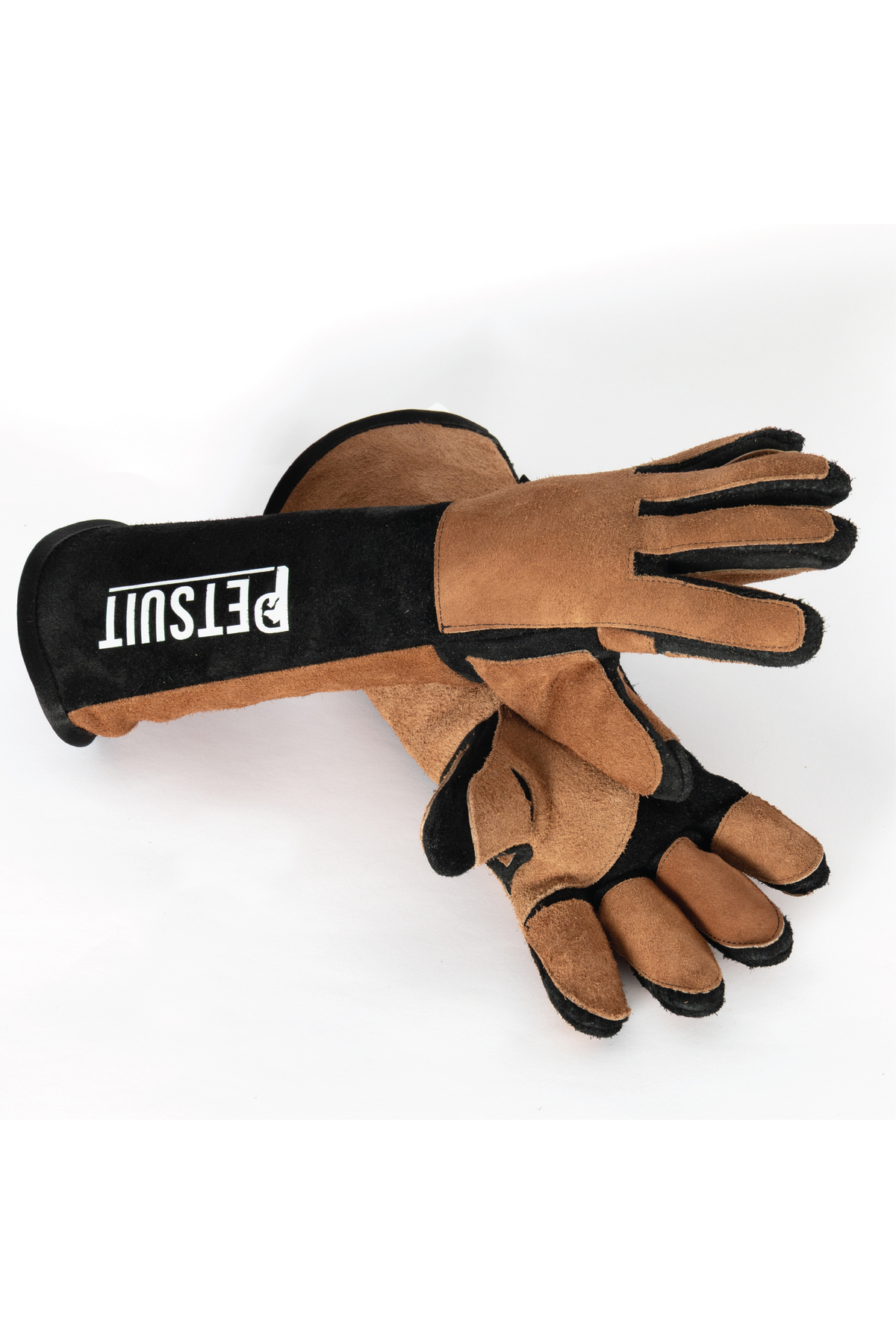 Petsuit  Veteriner Hayvan Tutma Eldiveni, Koruyucu Eldiven 45 Cm (SİYAH/TABA5P) - Görsel 4