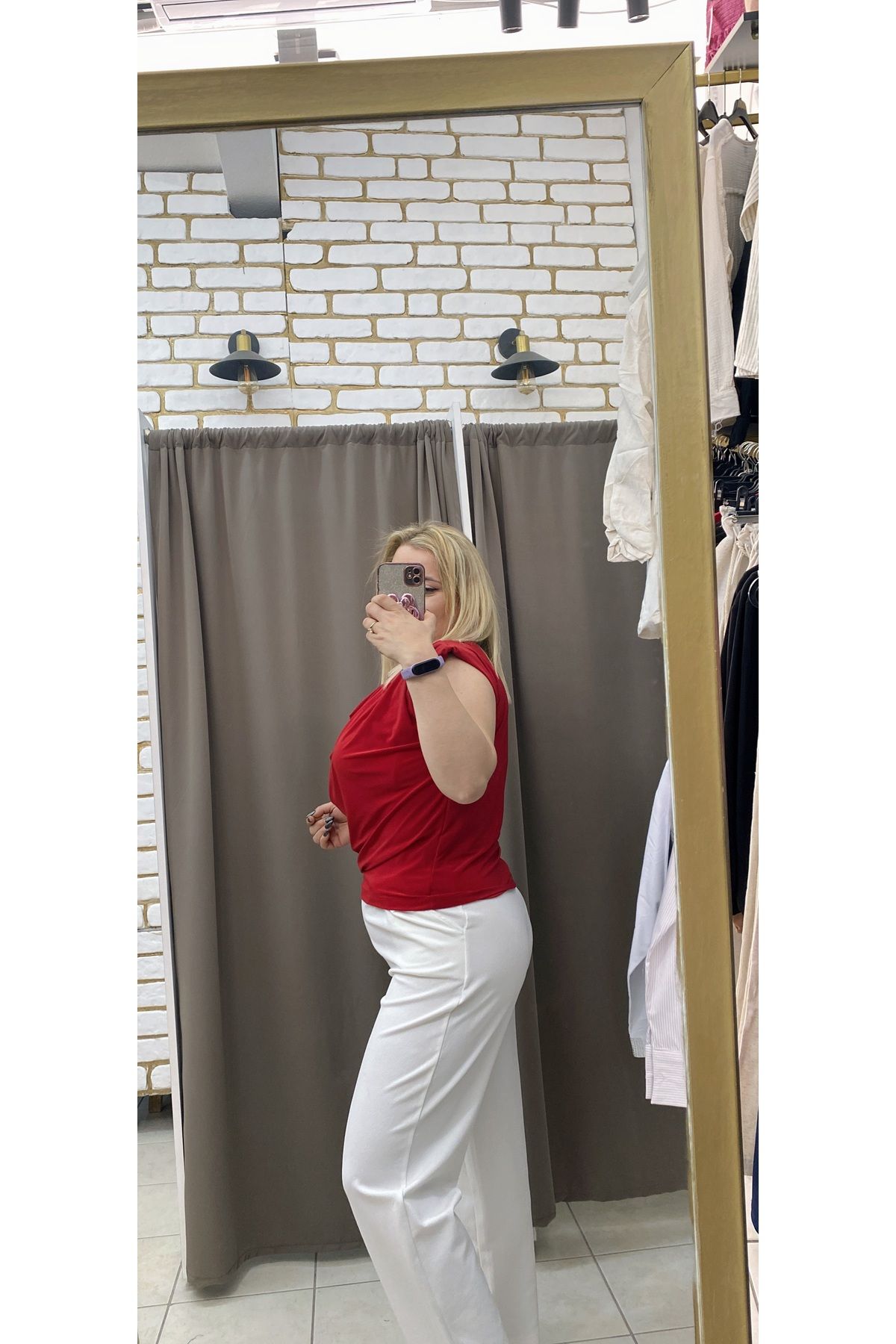 TUBA TOPTAŞ-Padded Sandy Degaje Bluz 5