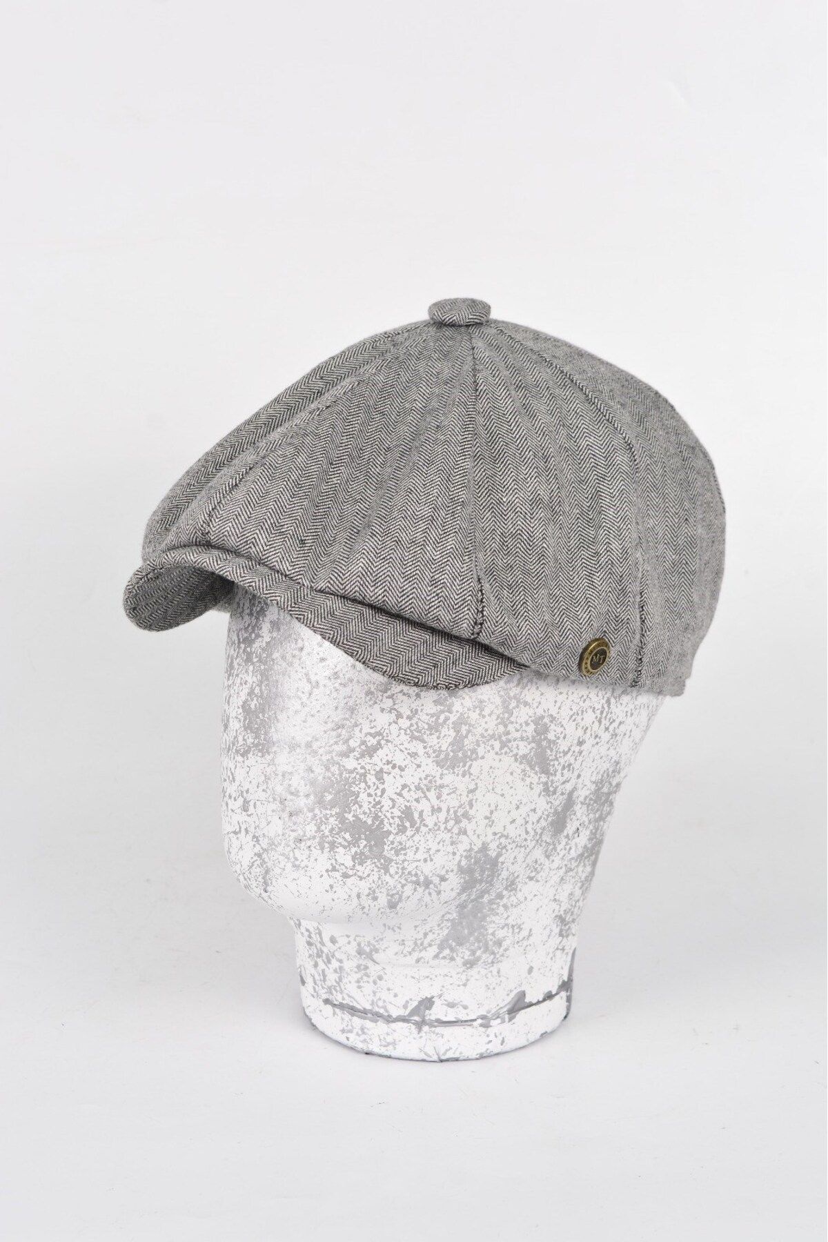 mercantoptan-Cotton Fabric Herringbone Summer Model British 8 Piece Cap Hat 1