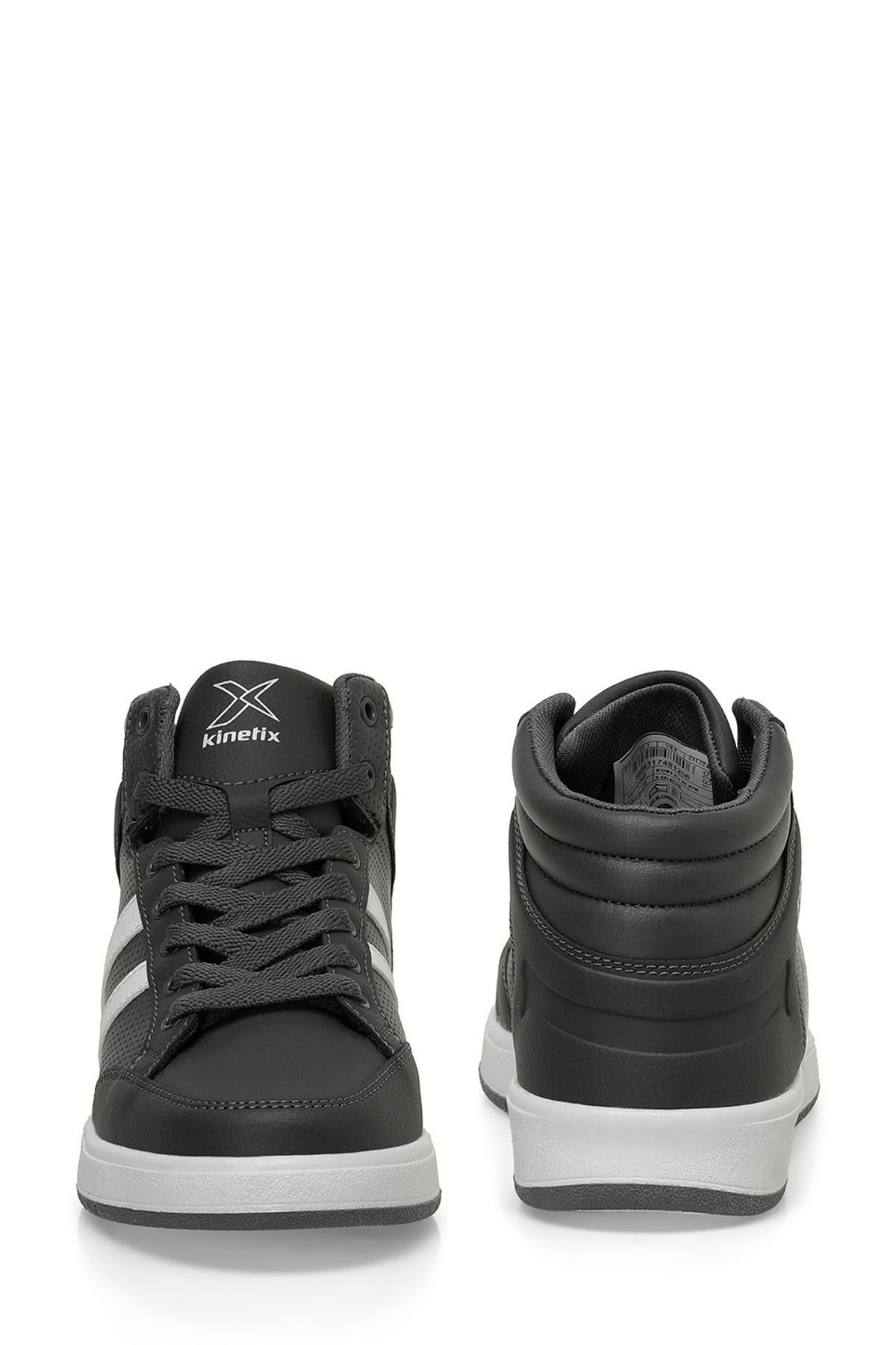 Kinetix-Grauer Unisex Court PU Hi 4PR High Sneaker 5