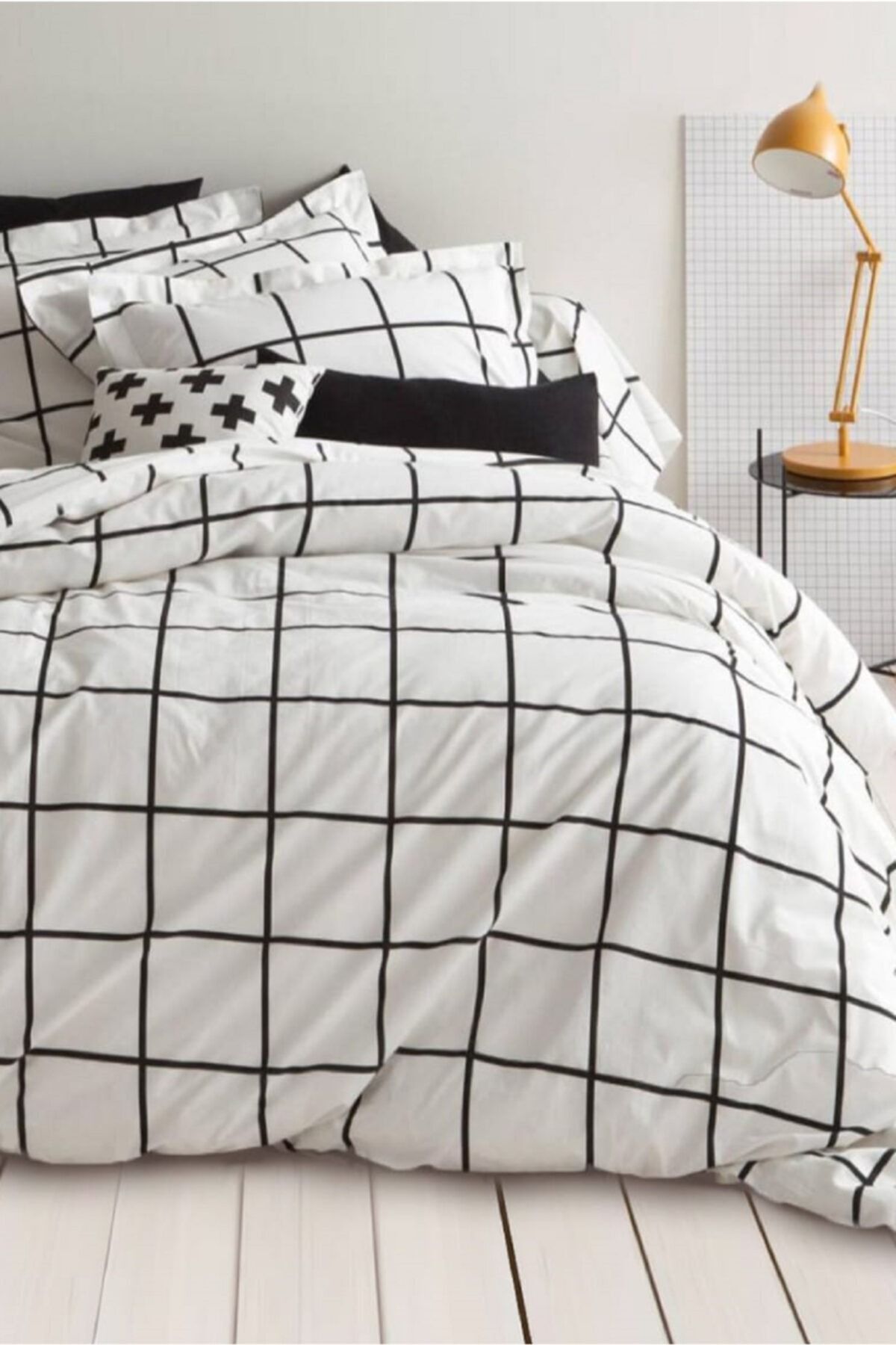 sehra-Luxurious Durable Soft Natural Cotton Single Duvet Cover Set+ Non-Elastic Bed Sheet+ 1 Pillowcase 2