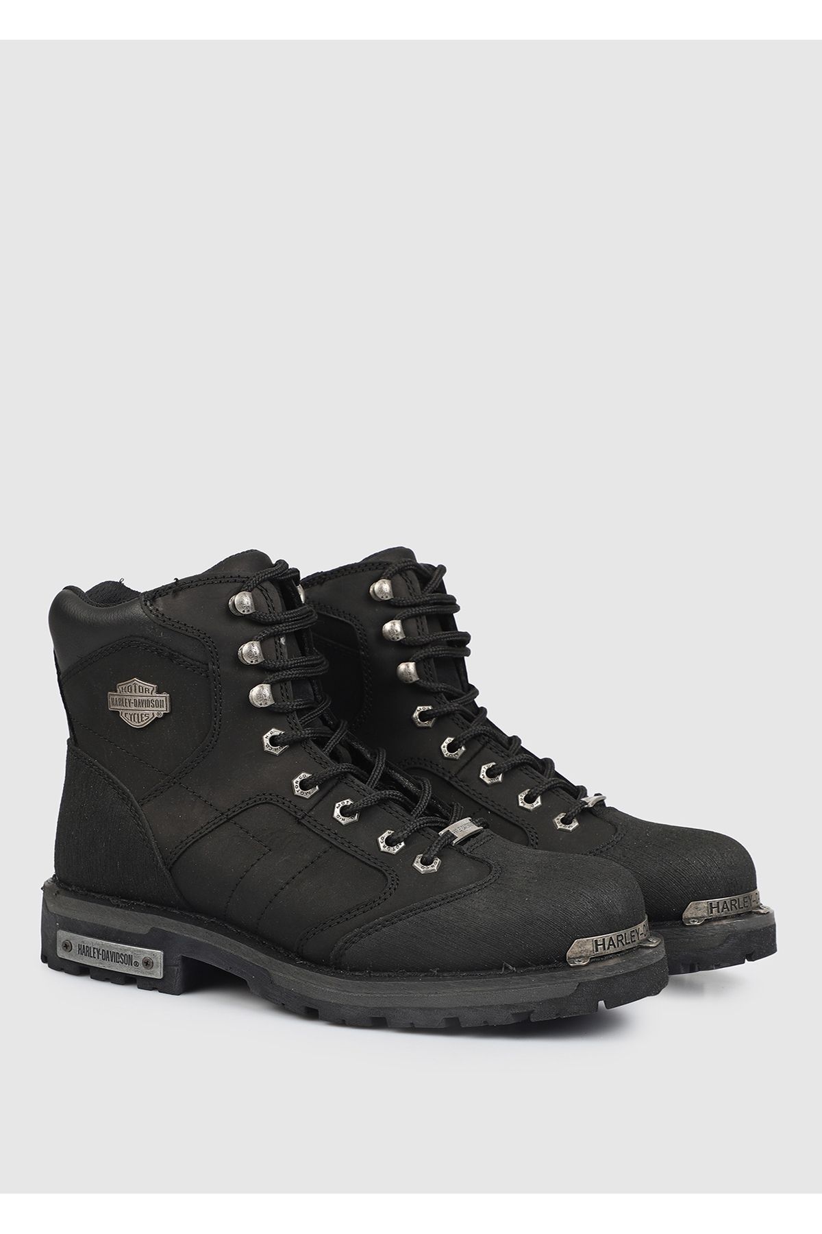 Harley Davidson-Clemente Μαύρες Ανδρικές Δερμάτινες Μπότες 025μ 100530 2