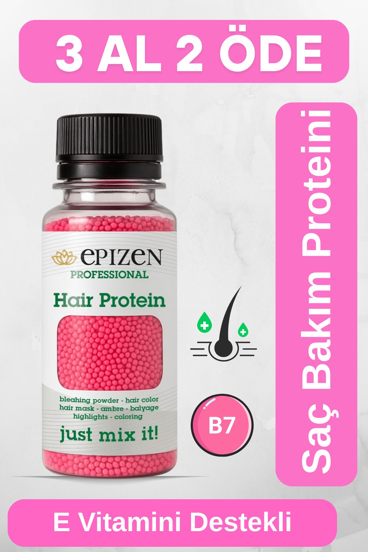 EPİZEN Saç Bakım Proteini / E Vitamini Özellikli Besleyici Onarıcı Saç Dökülmelerine Karşı Destekli Ürün