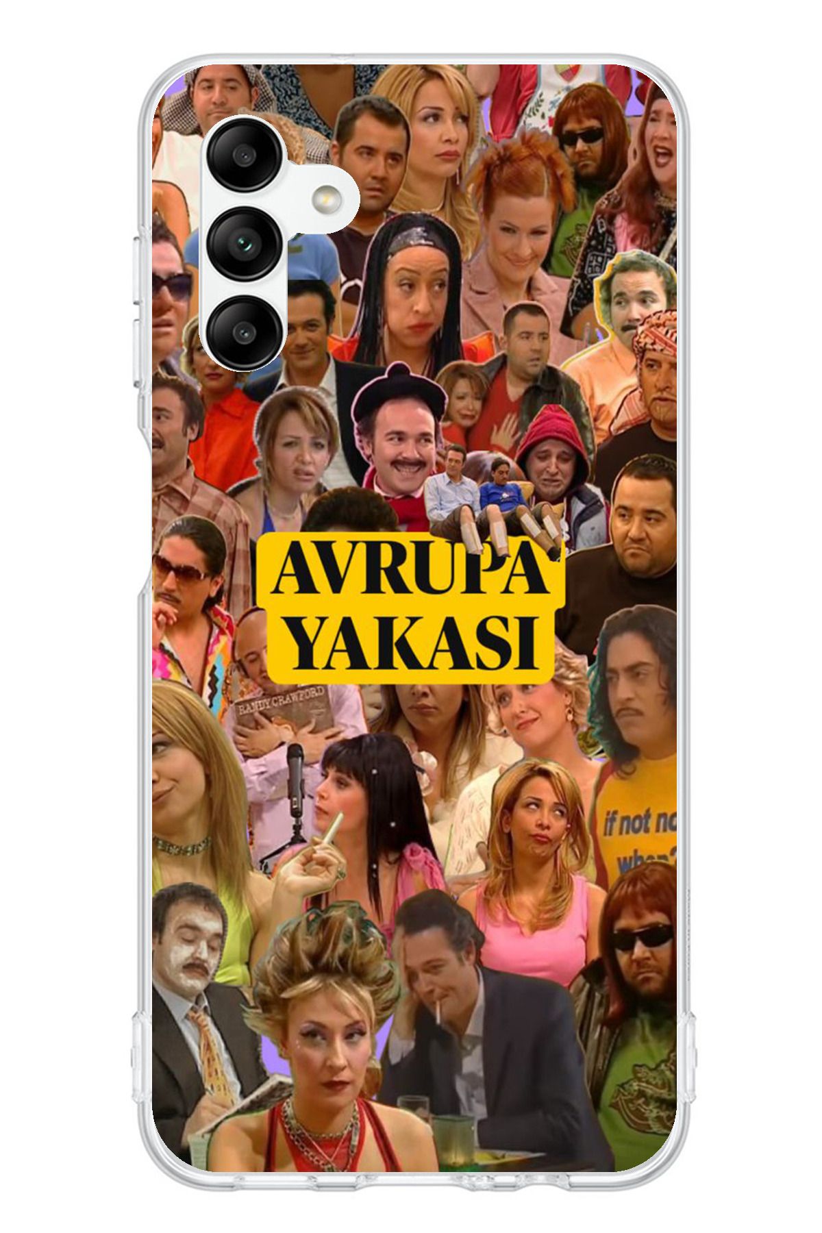 TechTree Samsung Galaxy A04s Uyumlu Avrupa Yakası Şeffaf Silikon Kılıf